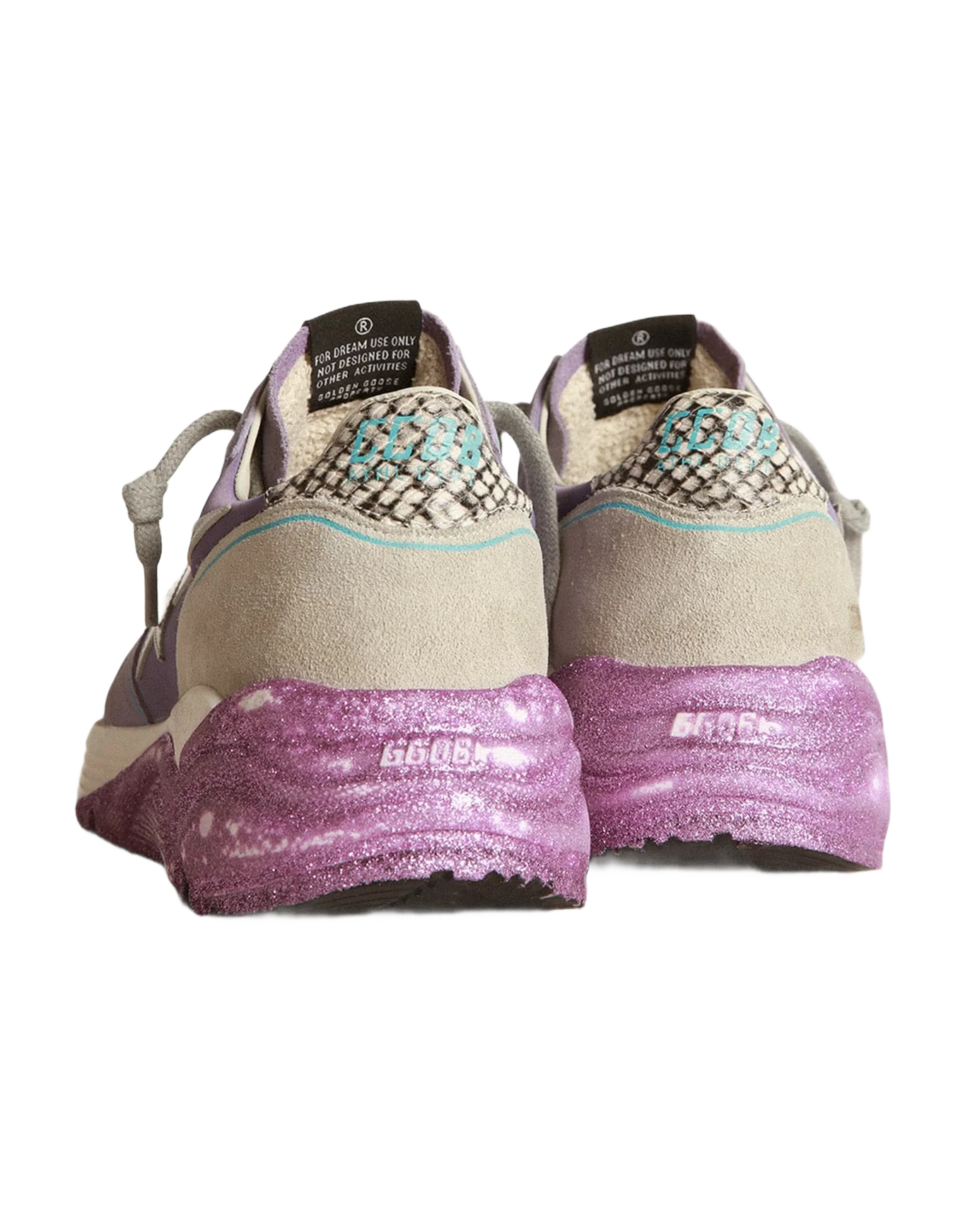 Women | Lavender Running Sole Sneakers with Glittery Sole & Silver Star | Lavender x Lilac x Silver x Ice - Image 7