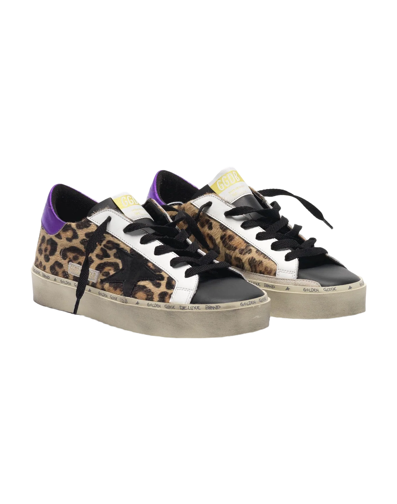 Women | Leo-Printed Hi Star with Black Star & Purple Heel Tab - Image 3