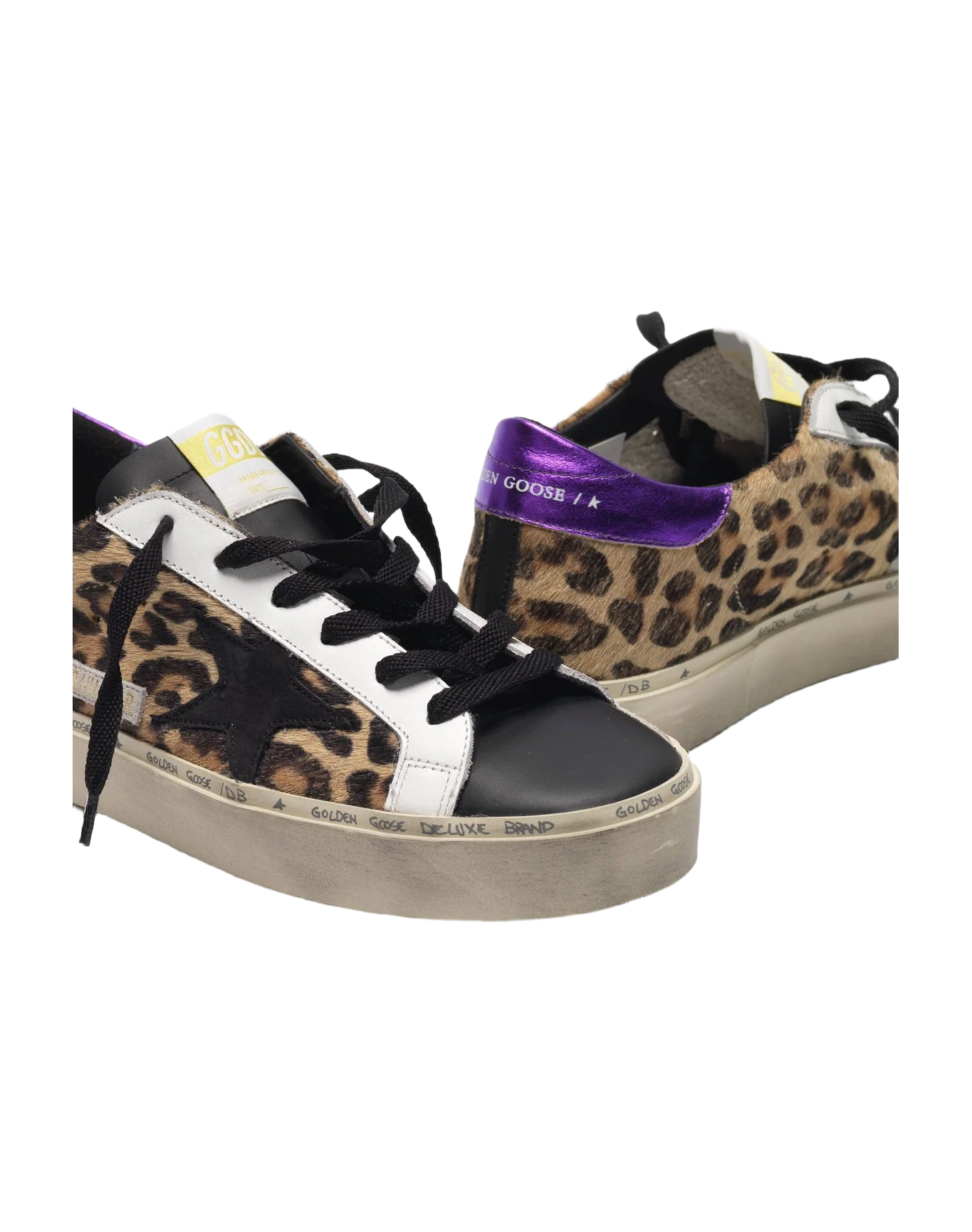 Women | Leo-Printed Hi Star with Black Star & Purple Heel Tab - Image 5