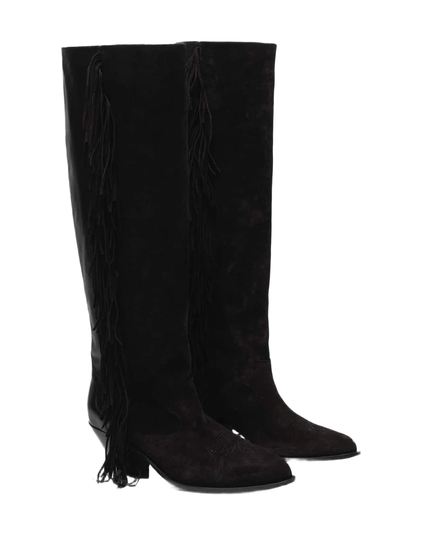 Women | Levriero Ankle Boots Suede Leather with Fringes (V1) - Image 3
