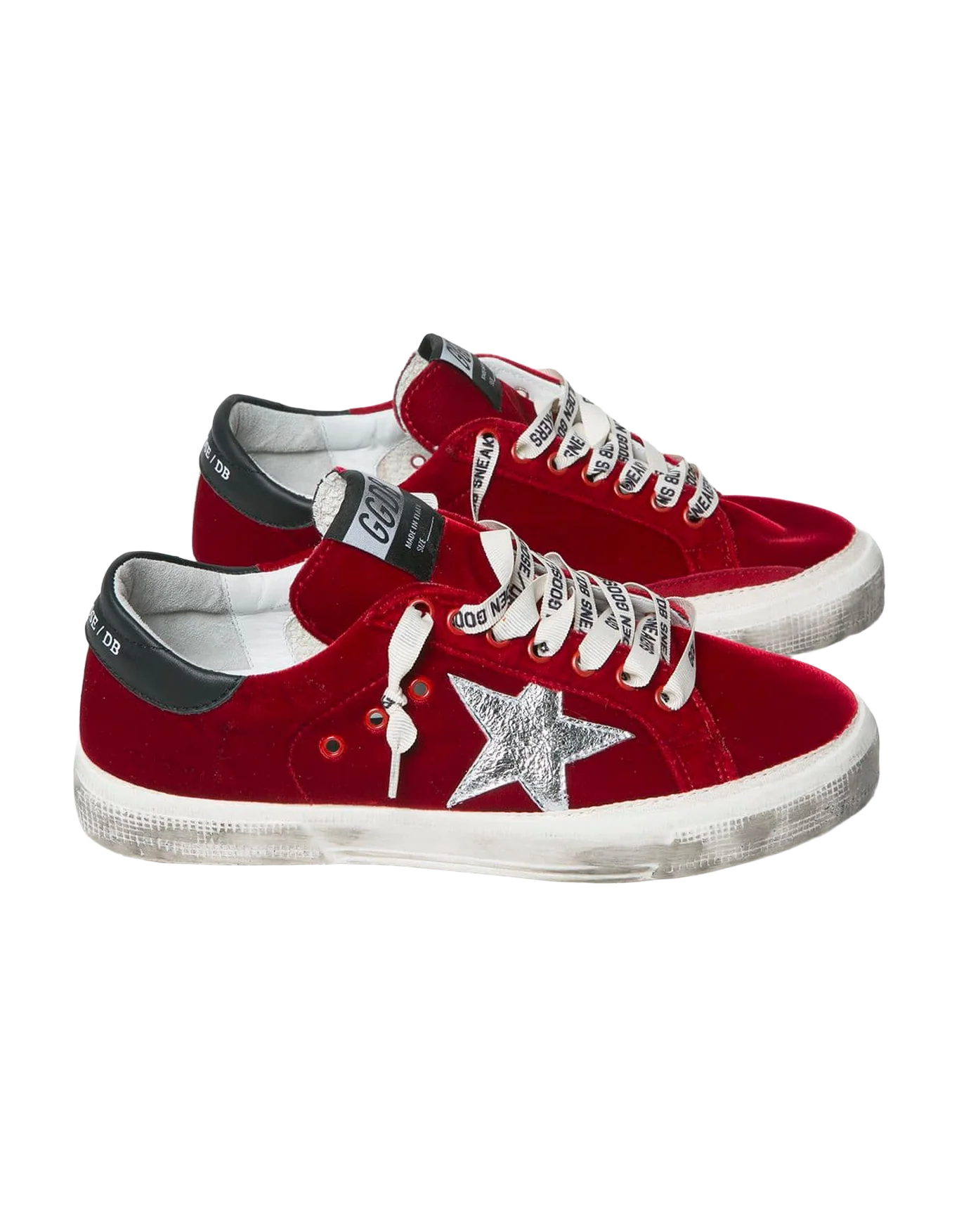 Women | May Sneakers Red Velvet-Silver Star - Image 2