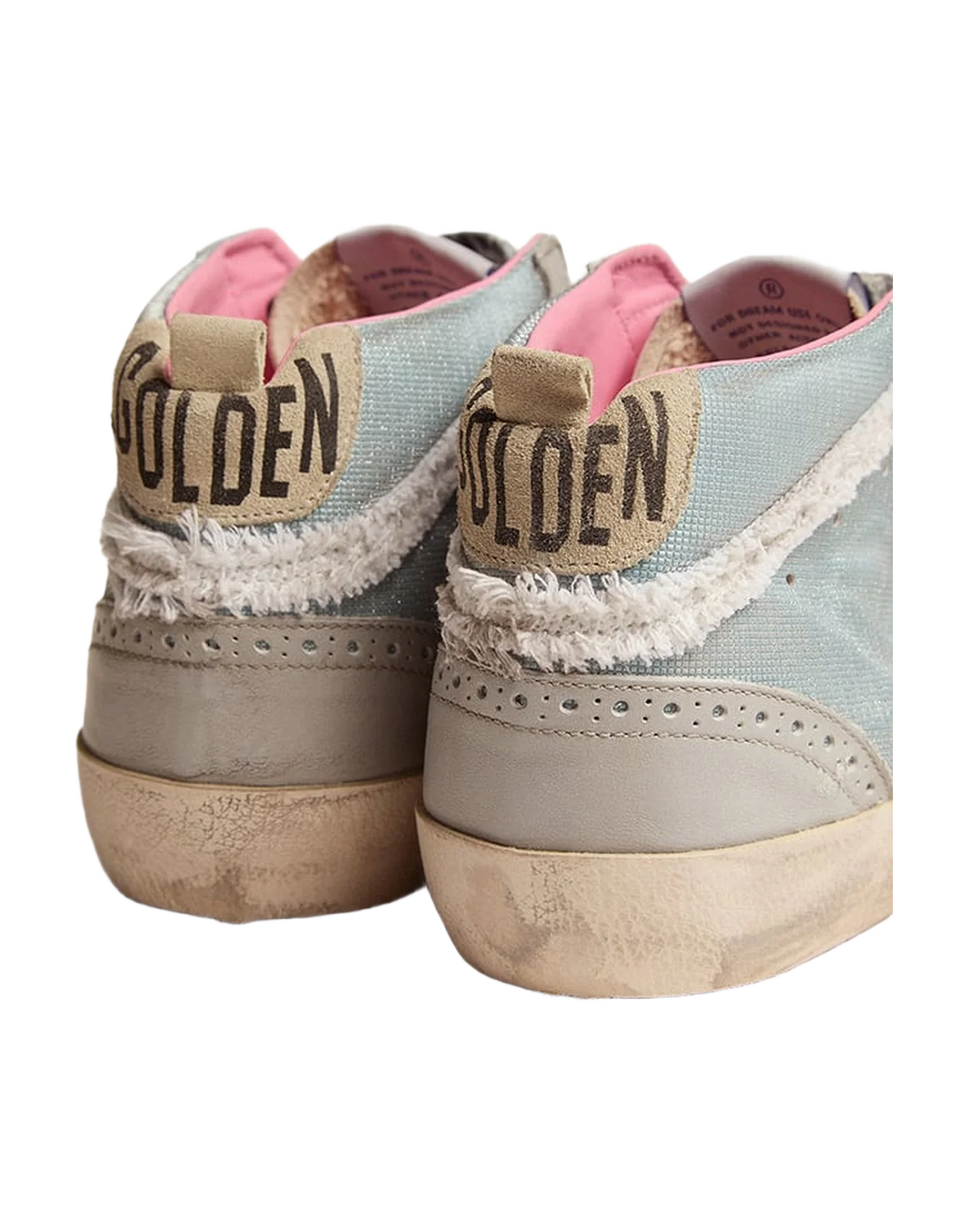 Women | Mid Star Metallic Light Blue Leather with White Leather Star | Light Blue x Light Grey x White x Ice - Image 6