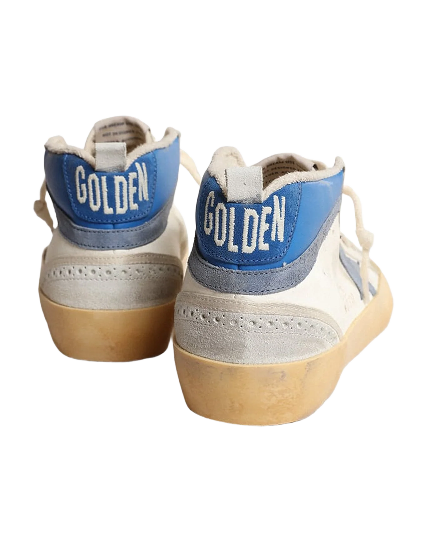 Women | Mid Star with Cream Leather & Powder Blue Star | Cream x Blue x Milky x Powder Blue - Image 7