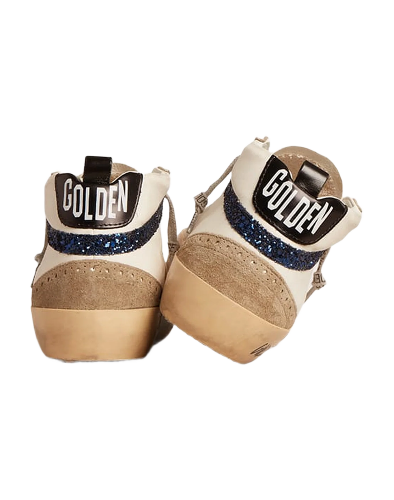 Women | Mid Star with Glitter Red Star & Glitter Blue Flash | Cream x Taupe x Fucsia x Blue x Black - Image 2