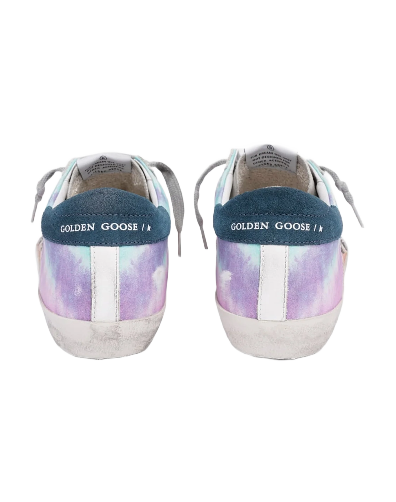 Women | Multi Color Super-Star with Silver Glitter Star & Blue Suede Heel Tab - Image 4