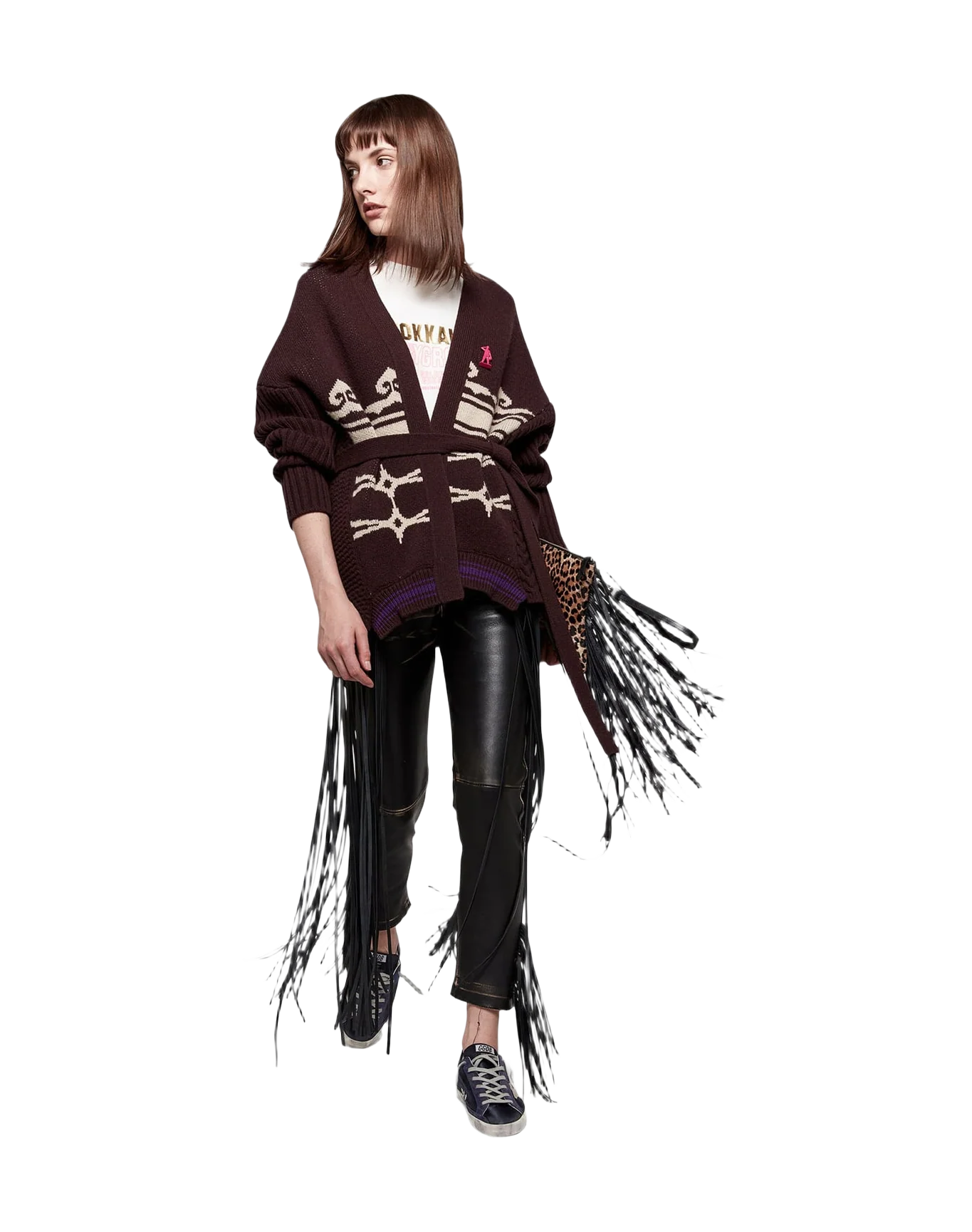 Women | Nanten Cardigan Extrafine Merino Wool with Belt At The Waist - Image 7