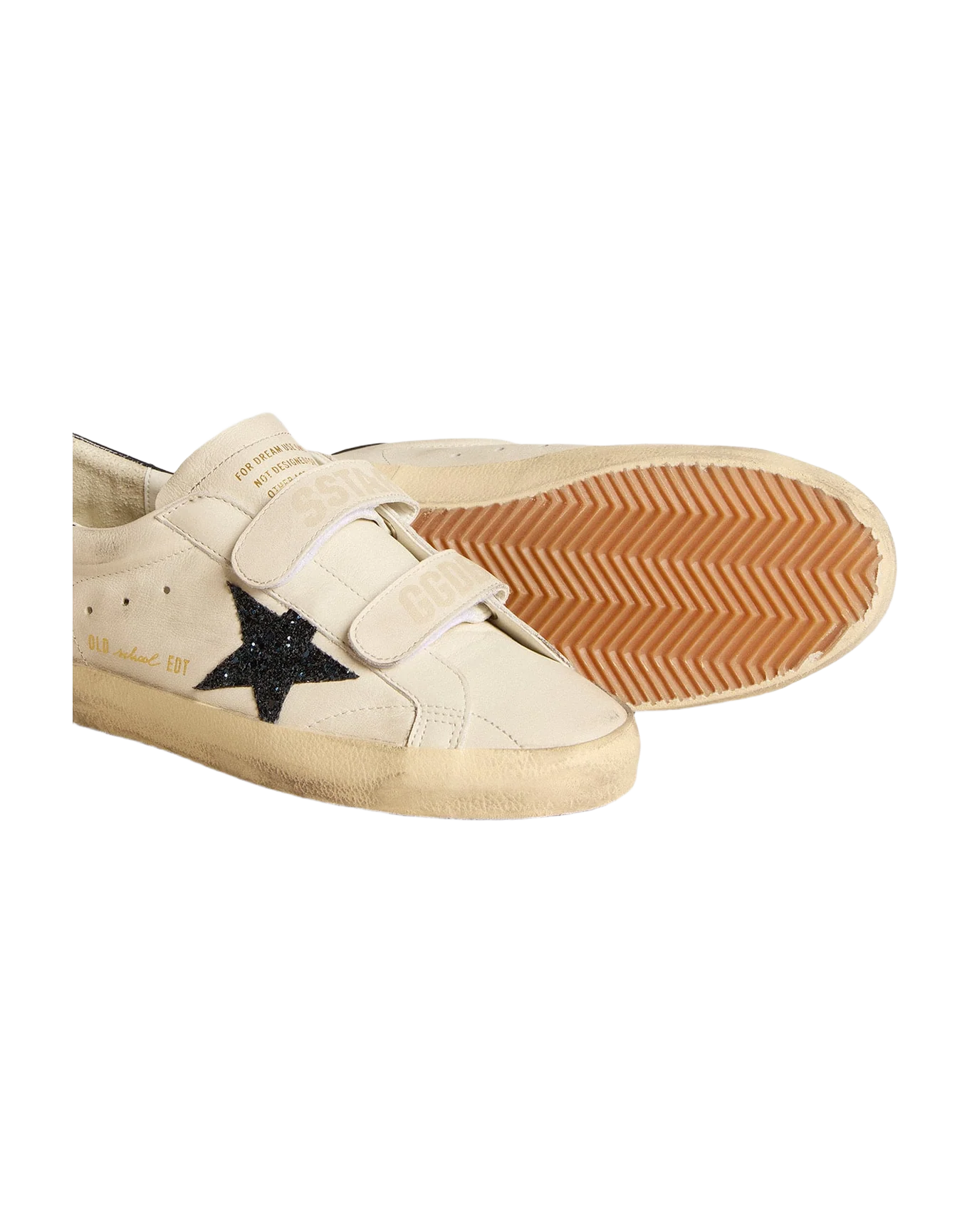 Women | Old School Leather with Blue Glitter Star & Blue Leather Heel Tab | Butter x Blue - Image 5