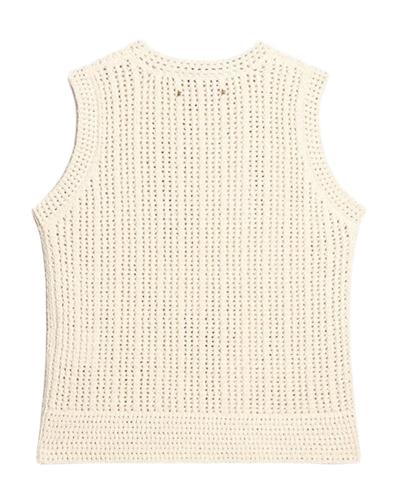 Women | Papyrus-Colored Knitted Sleeveless Top | Papyrus