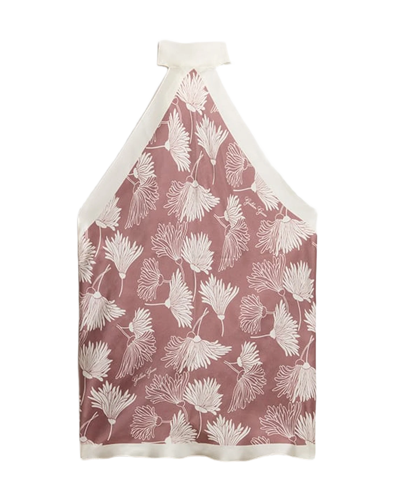 Women | Pink Top with White Flowers | Rose Taupe x Antique White - Image 5