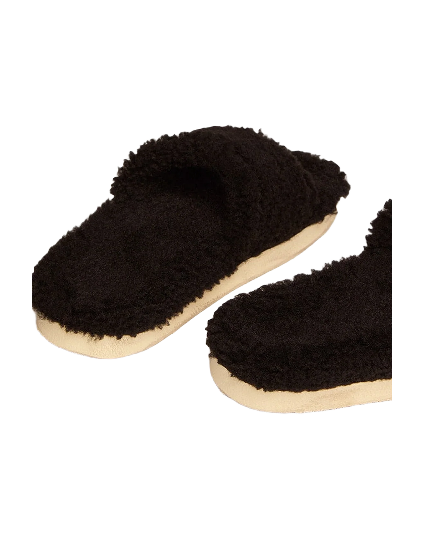 Women | Poolstar Black Shearling with Tone-On-Tone Leather Star | Black - Image 10