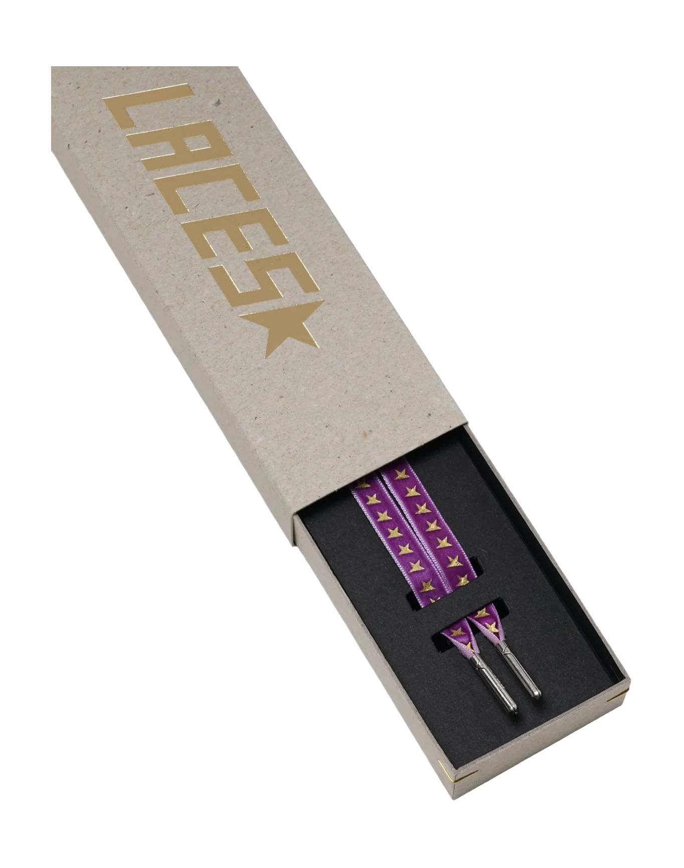 Women | Purple Velvet Laces with Gold Stars - Image 5