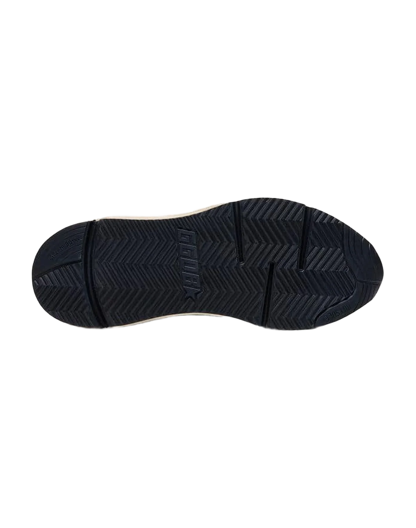 Women | Running Sole Black Nappa Leather & Nylon with A Silver Leather Star | Black x Silver - Image 2