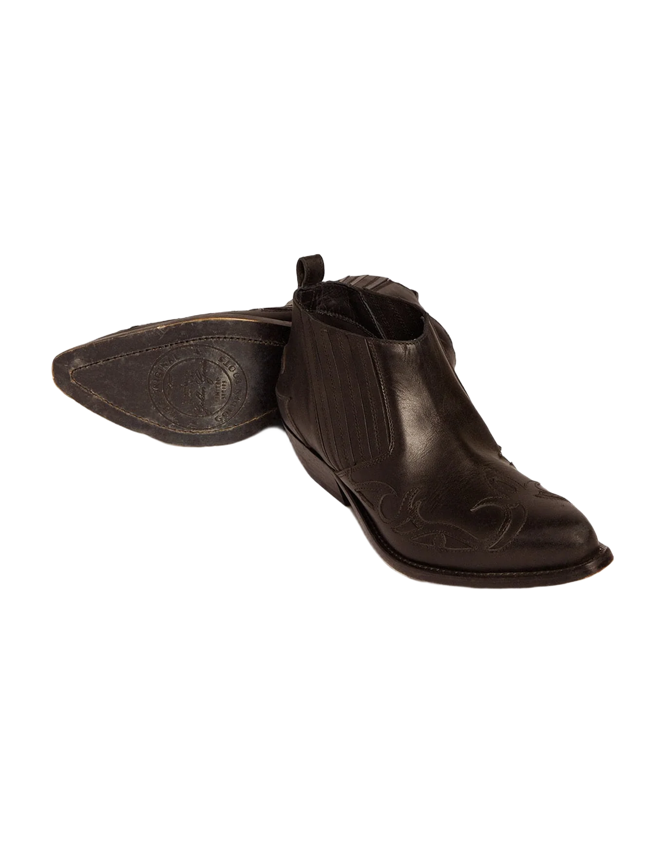 Women | Santiago Low Ankle Boots Black Leather - Image 2