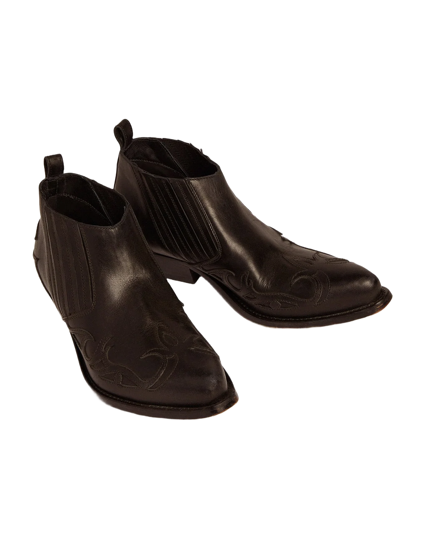 Women | Santiago Low Ankle Boots Black Leather - Image 5
