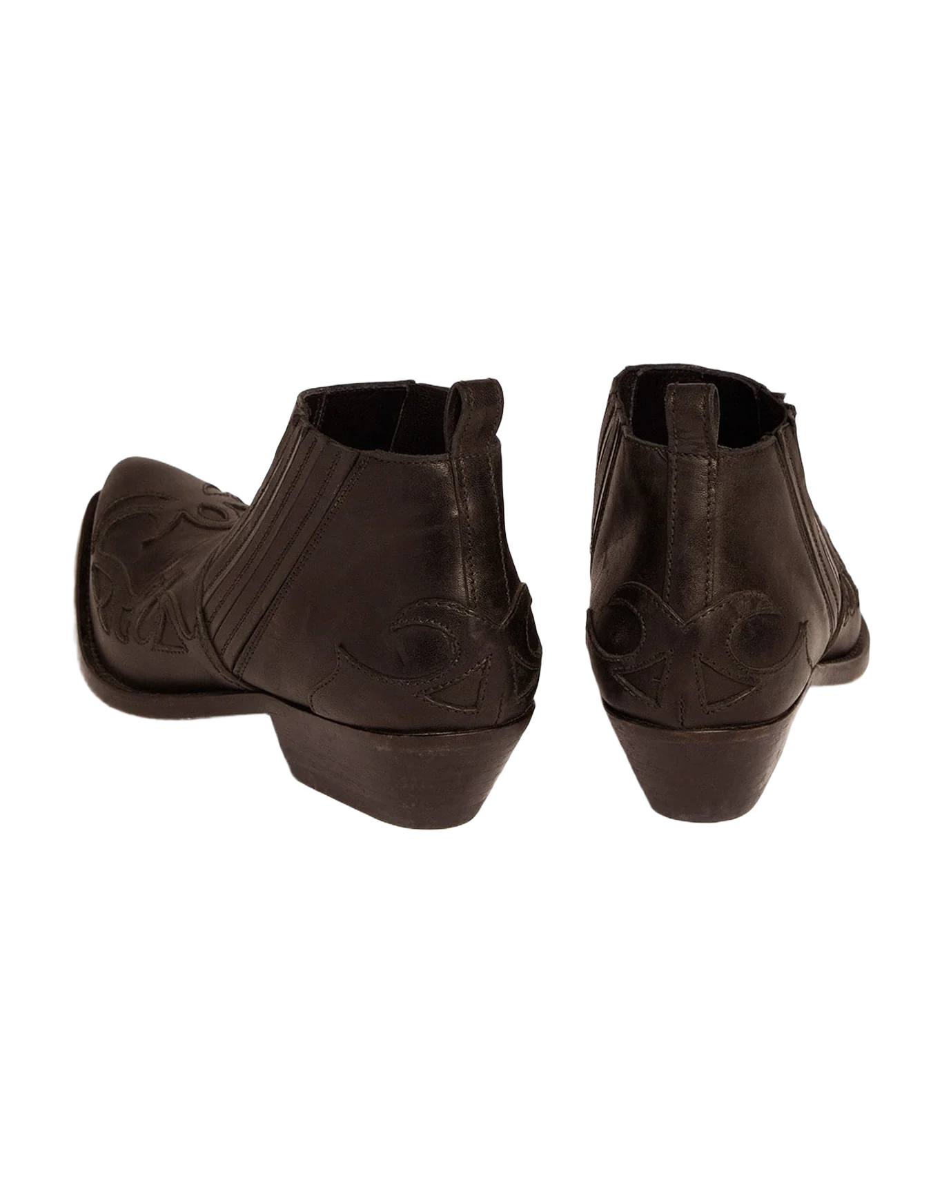Women | Santiago Low Ankle Boots Black Leather - Image 6