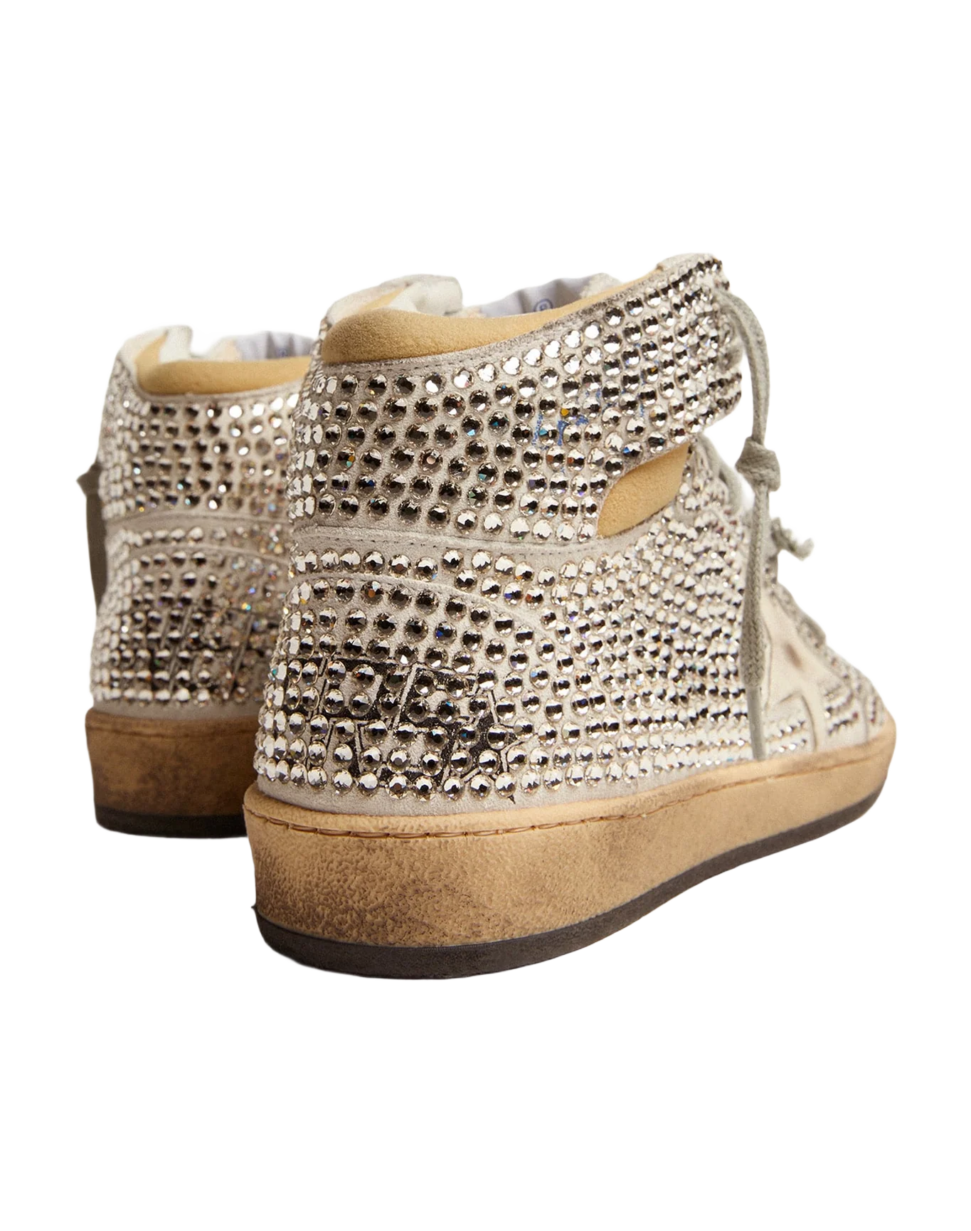 Women | Sky-Star Optical White Suede with All-Over Swarovski Crystals | Optic White x Silver - Image 5