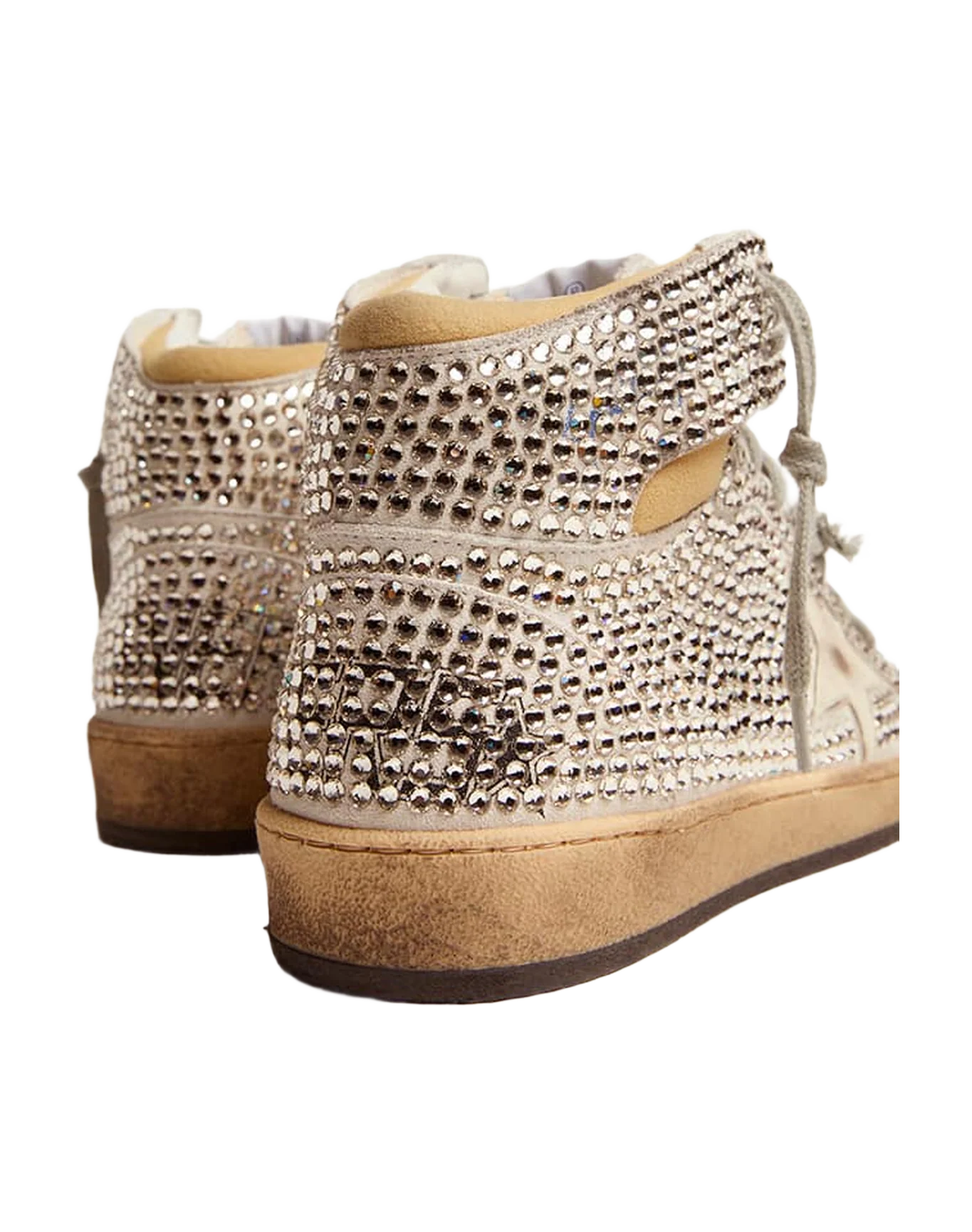 Women | Sky-Star Optical White Suede with All-Over Swarovski Crystals | Optic White x Silver - Image 6