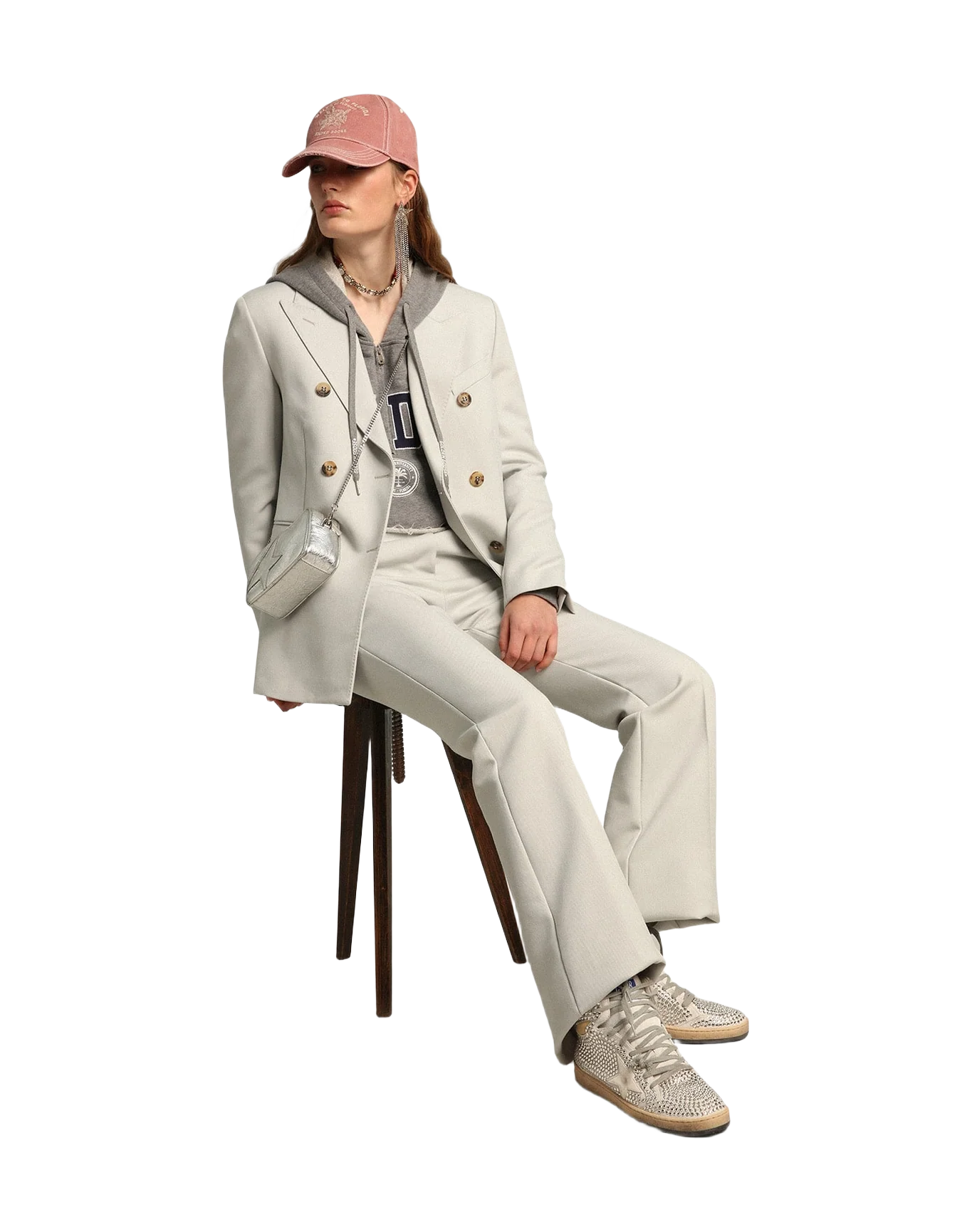 Women | Sky-Star Optical White Suede with All-Over Swarovski Crystals | Optic White x Silver - Image 7