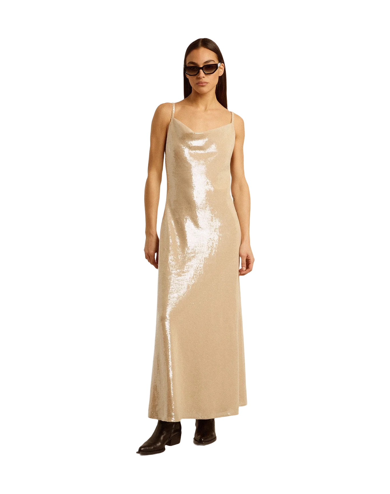 Women | Sleep Dress Parchment-Colored Sequins | Parchment - Image 12