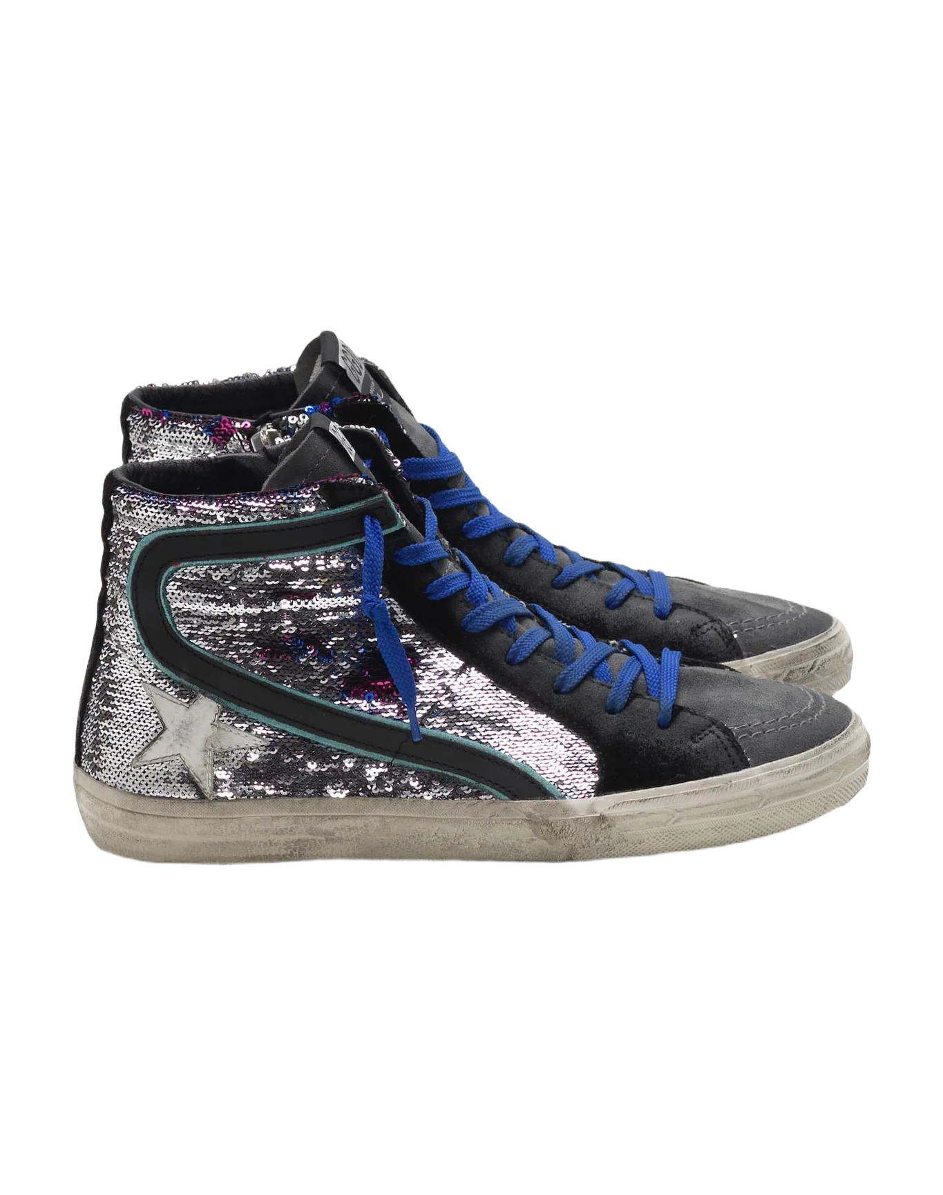 Women | Slide Sneakers Suede & Sequins - Image 4