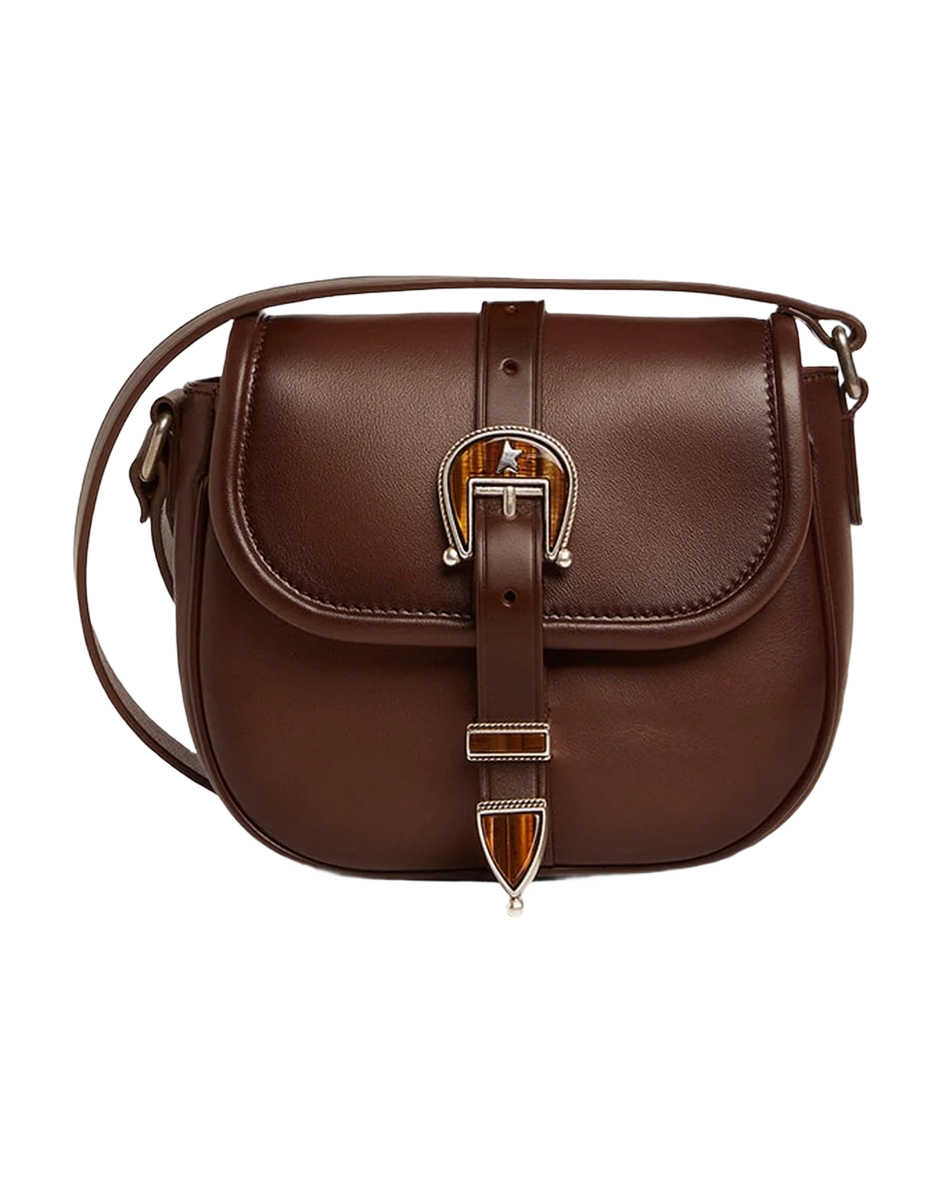 Women | Small Rodeo Bag Dark Tan Leather | Testa Di Moro - Image 3