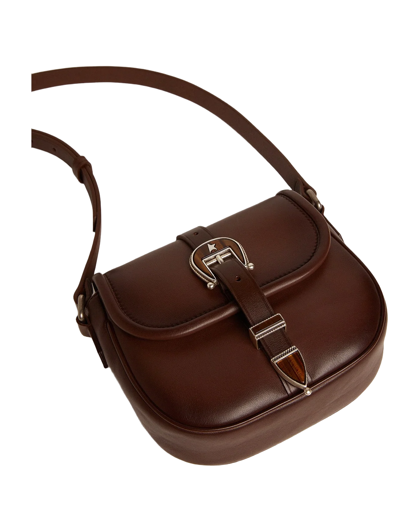 Women | Small Rodeo Bag Dark Tan Leather | Testa Di Moro - Image 5