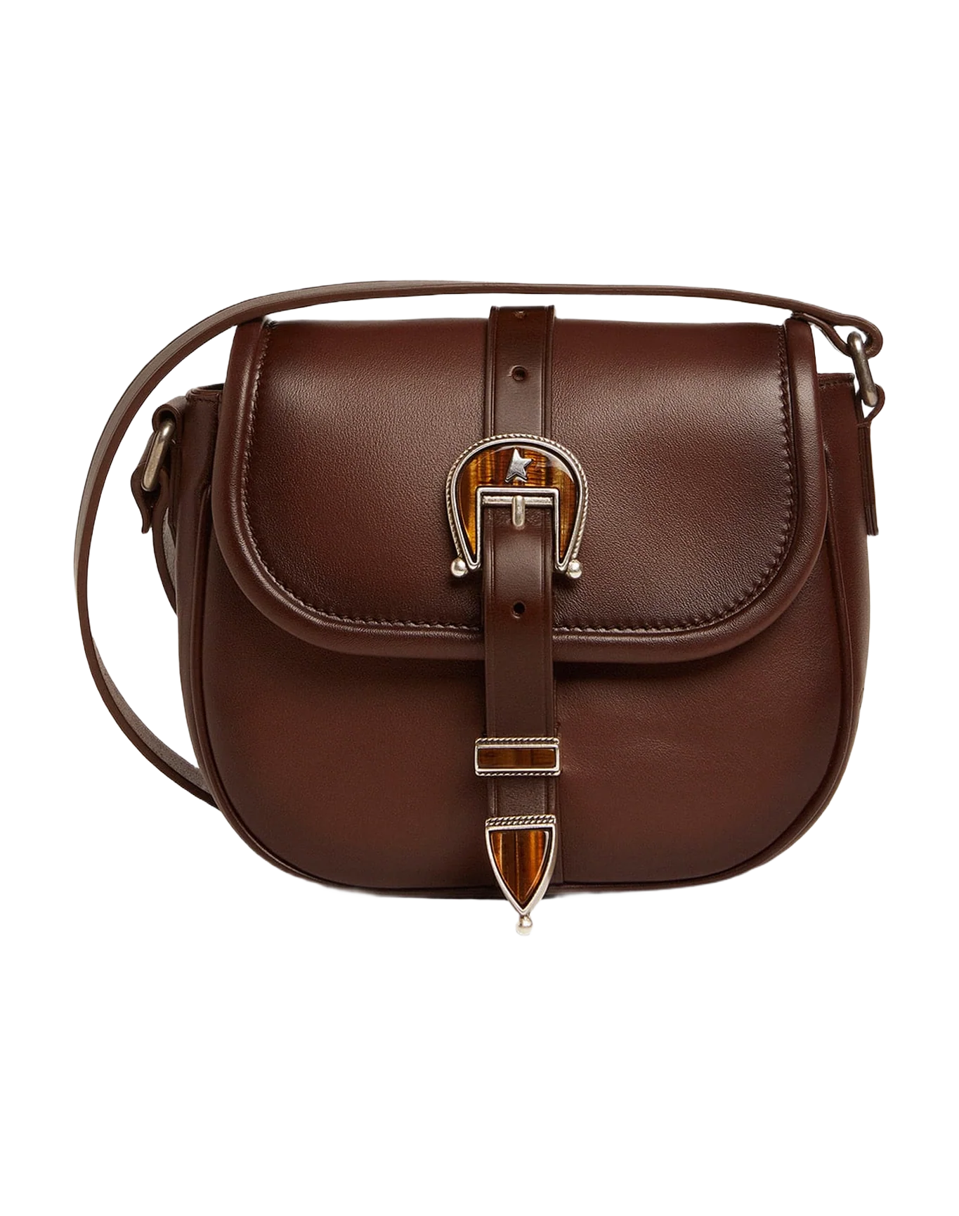 Women | Small Rodeo Bag Dark Tan Leather | Testa Di Moro - Image 8