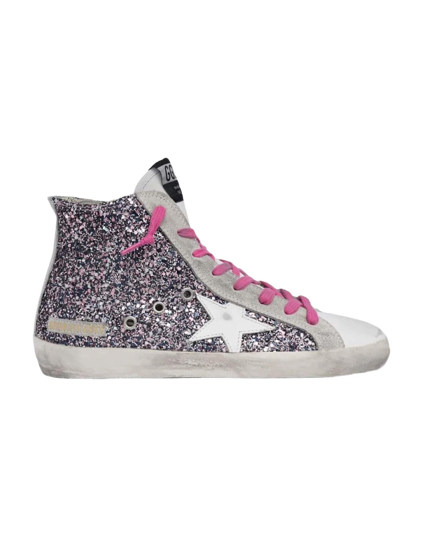 Women | Sneakers Francy Col C68 Pink-Gray Glitter-White Star