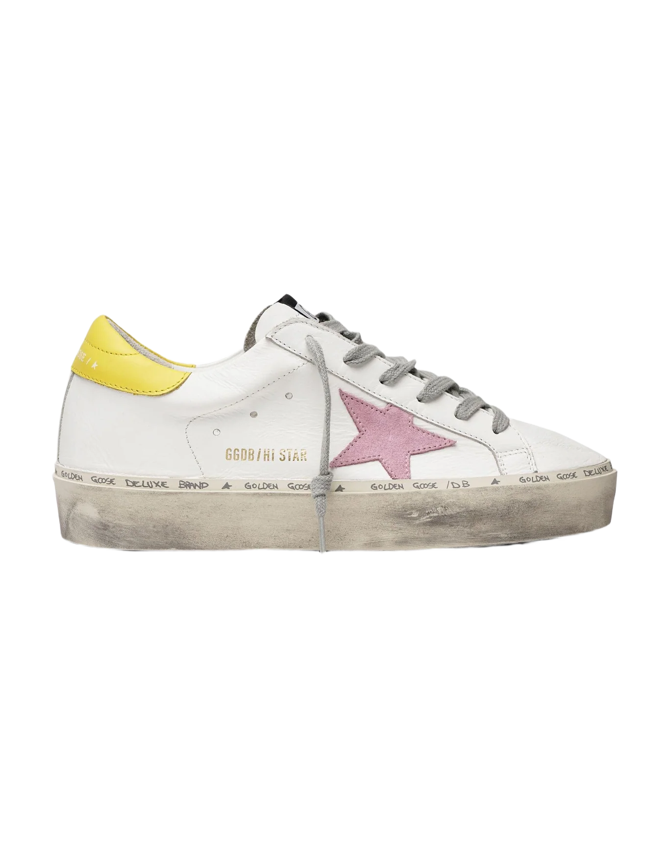 Women | Sneakers Hi Star White Leather-Pink Suede Star - Image 3
