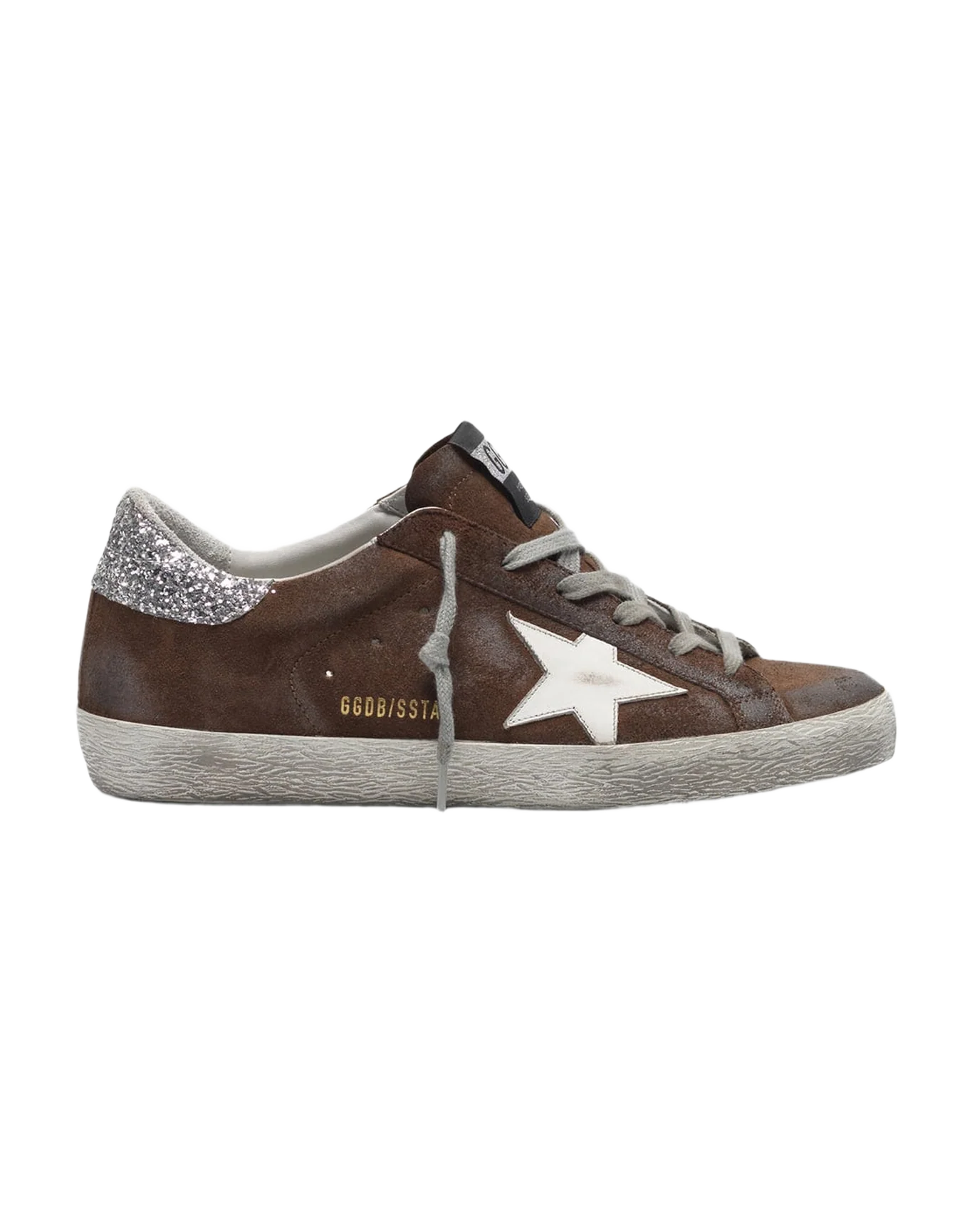 Women | Sneakers Super-Star Brown Suede-Silver Glitter - Image 3
