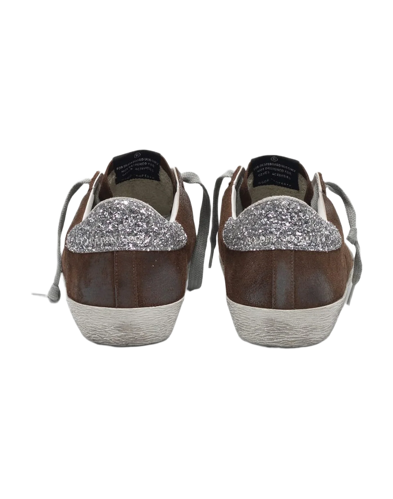 Women | Sneakers Super-Star Brown Suede-Silver Glitter - Image 4