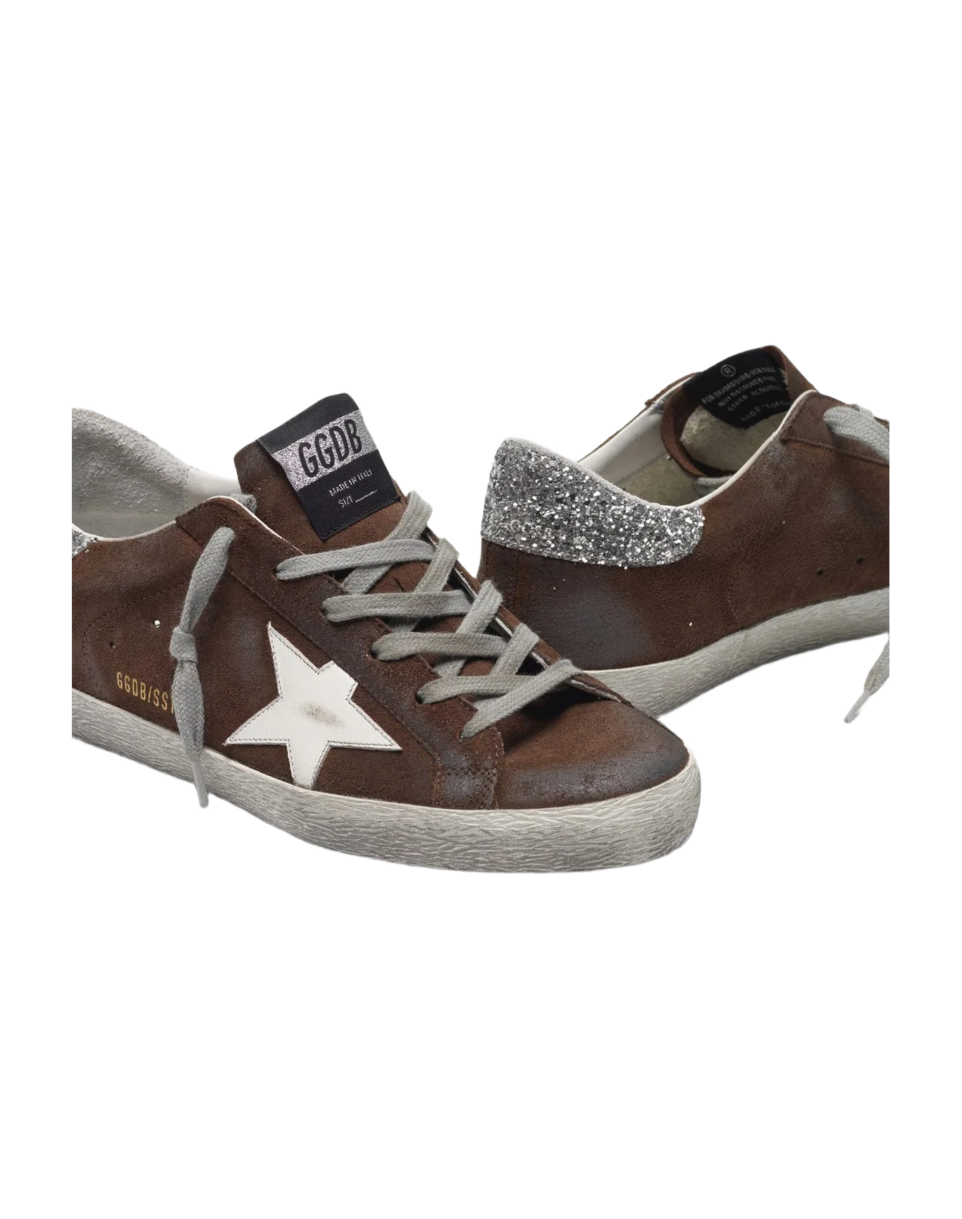 Women | Sneakers Super-Star Brown Suede-Silver Glitter - Image 5