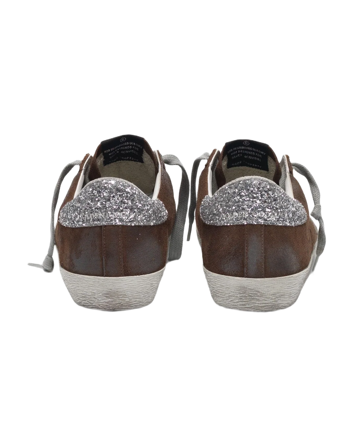 Women | Sneakers Super-Star Brown Suede-Silver Glitter - Image 6