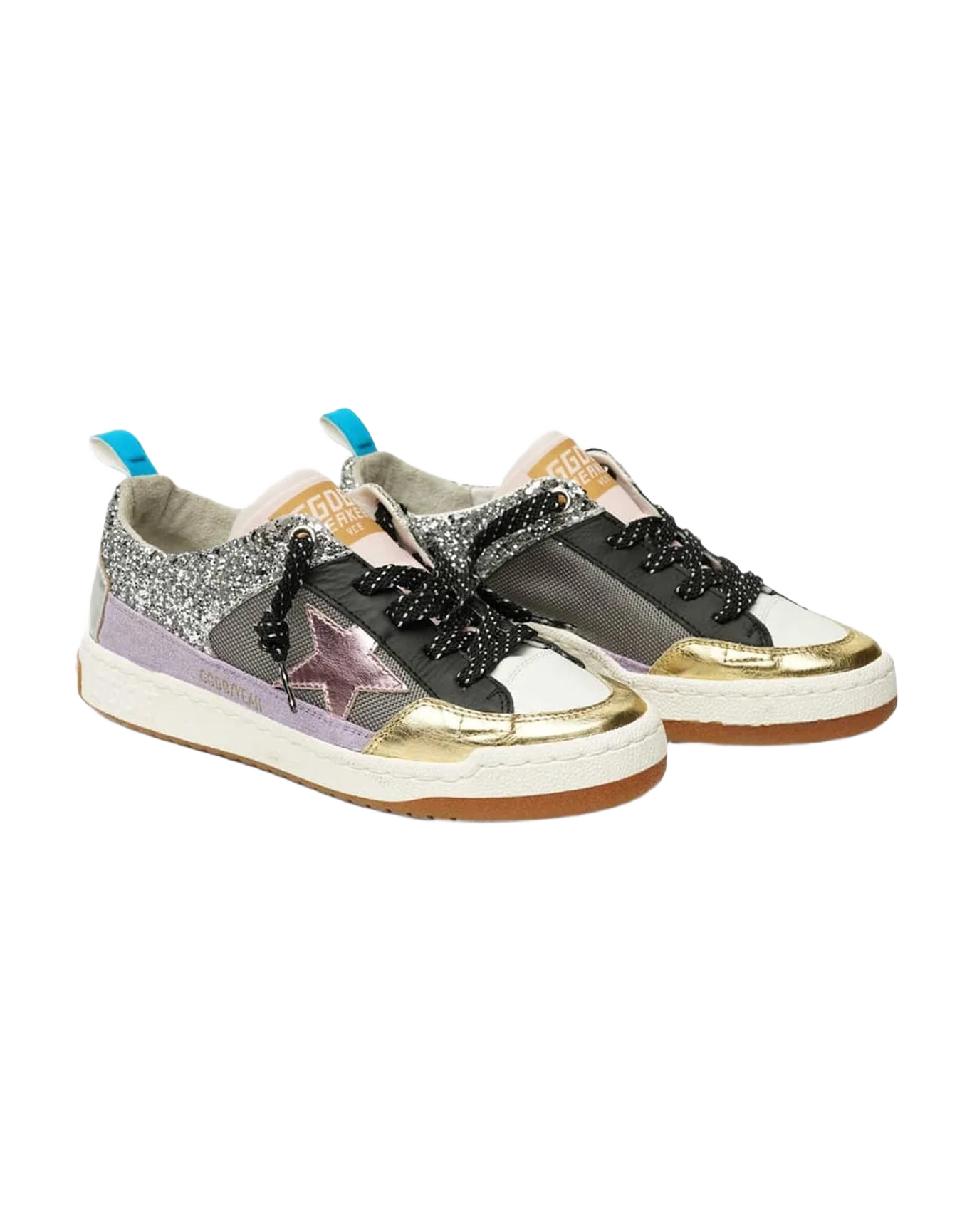 Women | Sneakers Yeah Silver Net Glitter-Pink Star