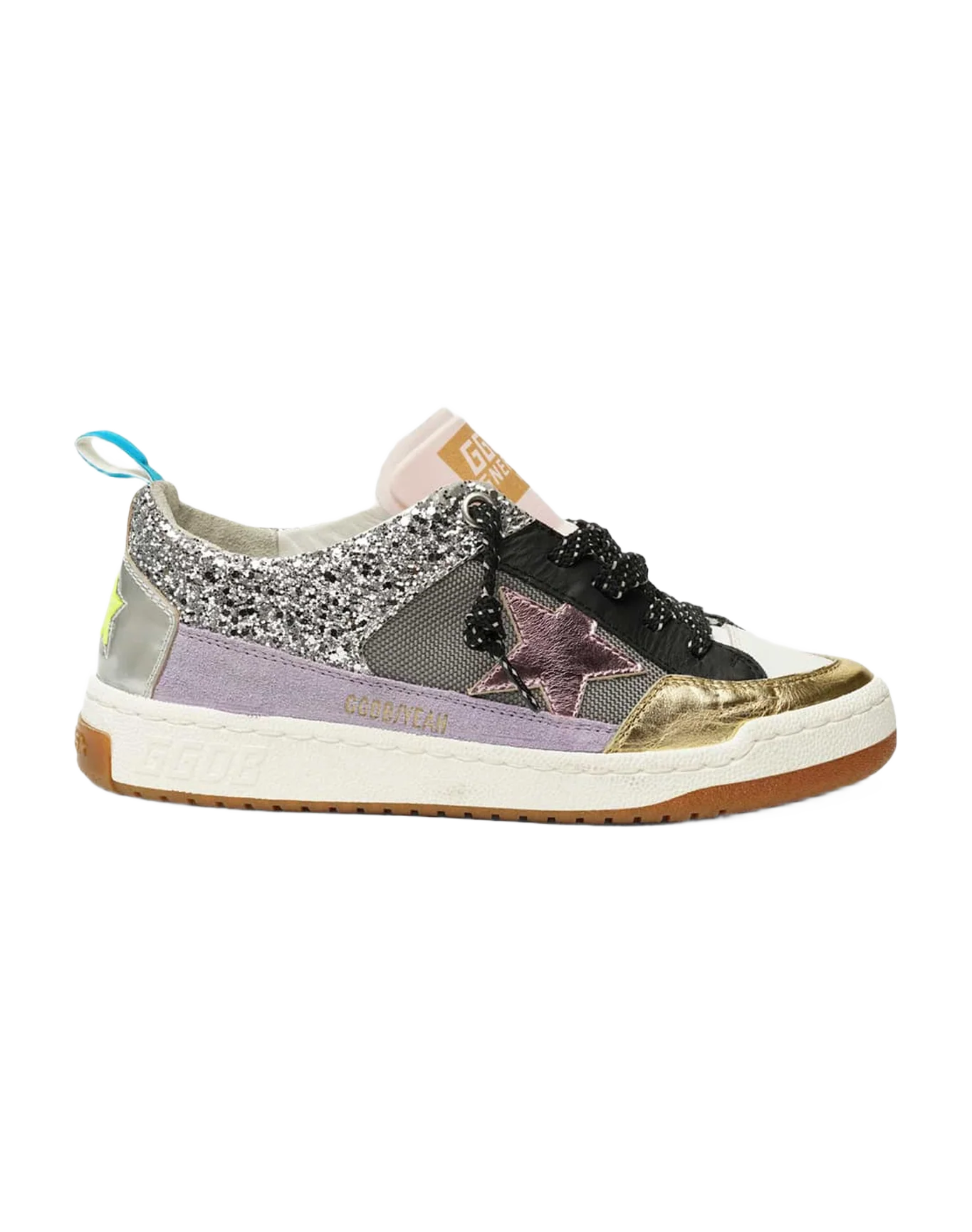 Women | Sneakers Yeah Silver Net Glitter-Pink Star - Image 5