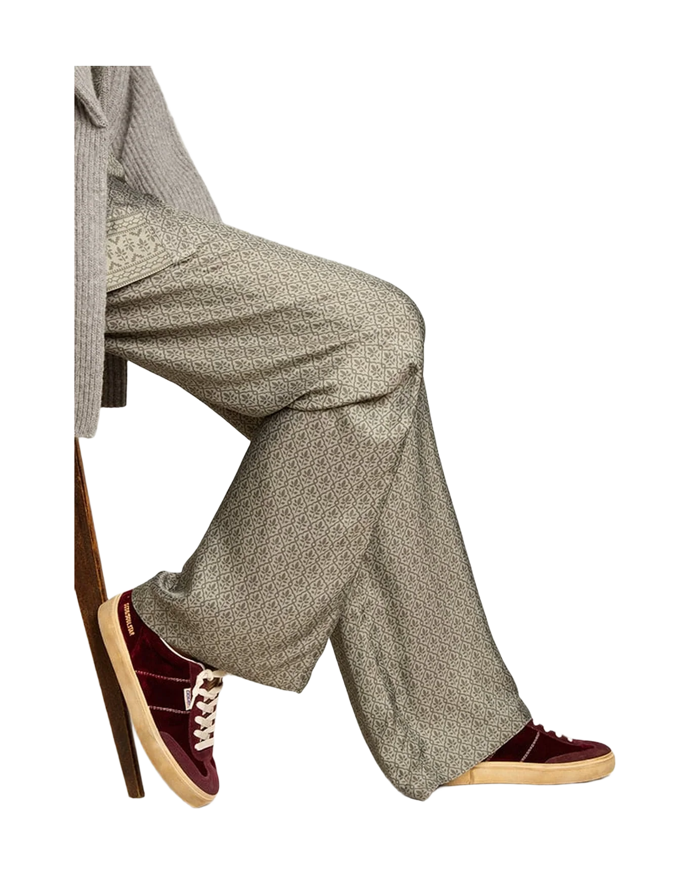 Women | Soul Star Burgundy Velvet with White Leather Heel Tab | Bordeaux x Milk - Image 5