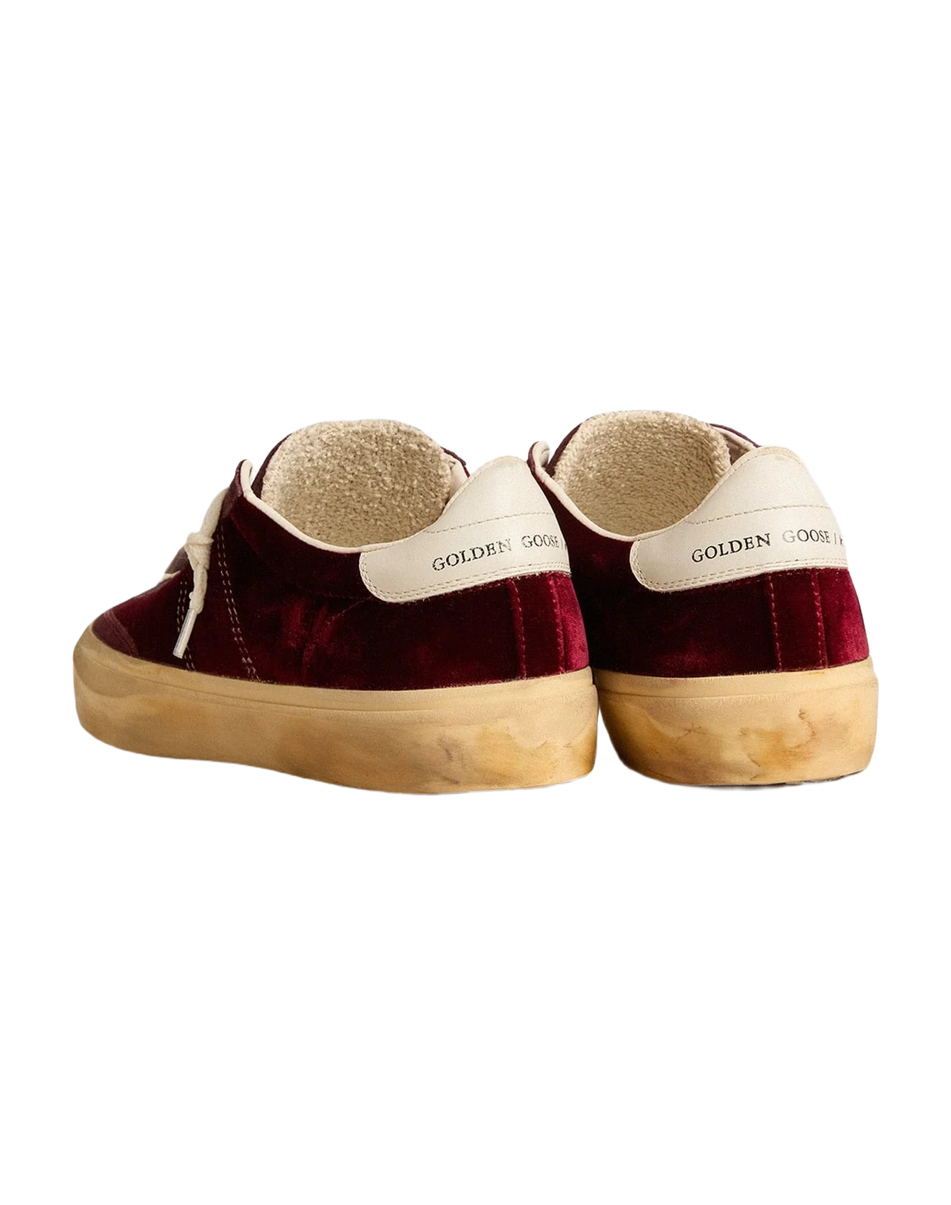Women | Soul Star Burgundy Velvet with White Leather Heel Tab | Bordeaux x Milk - Image 6