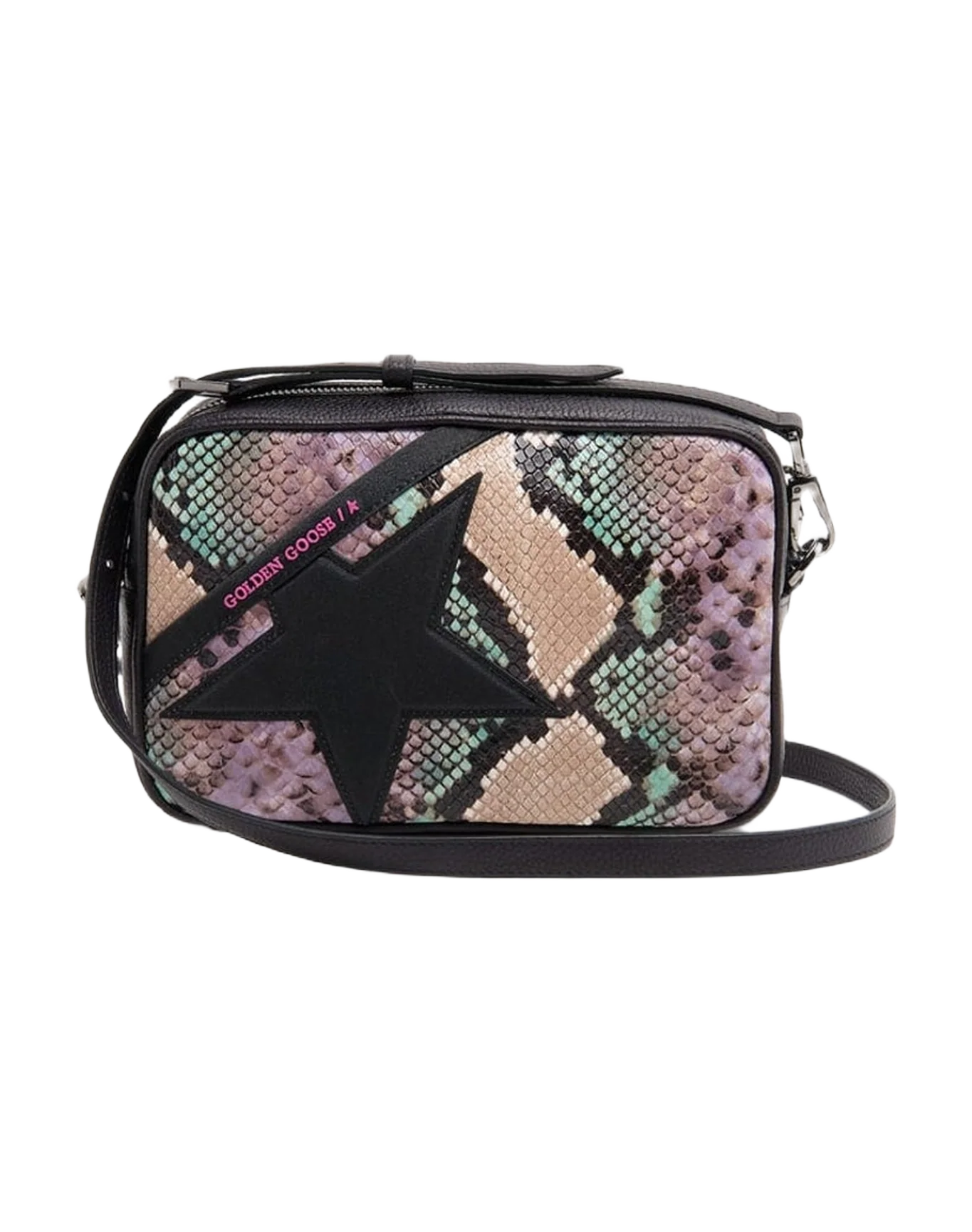 Women | Star Bag with Python Print & Glitter Star