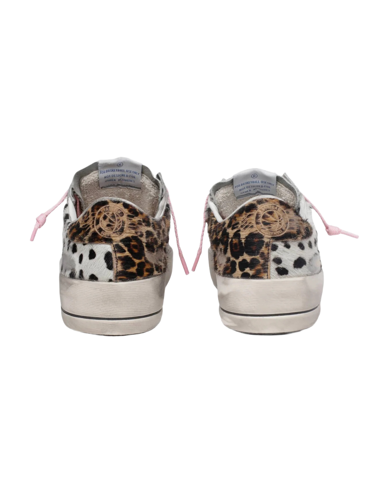 Women | Stardan Sneakers Polka-Dot Pony Skin with Leopard-Print Pony Skin Star | Black White x Beige Brown Leo - Image 3