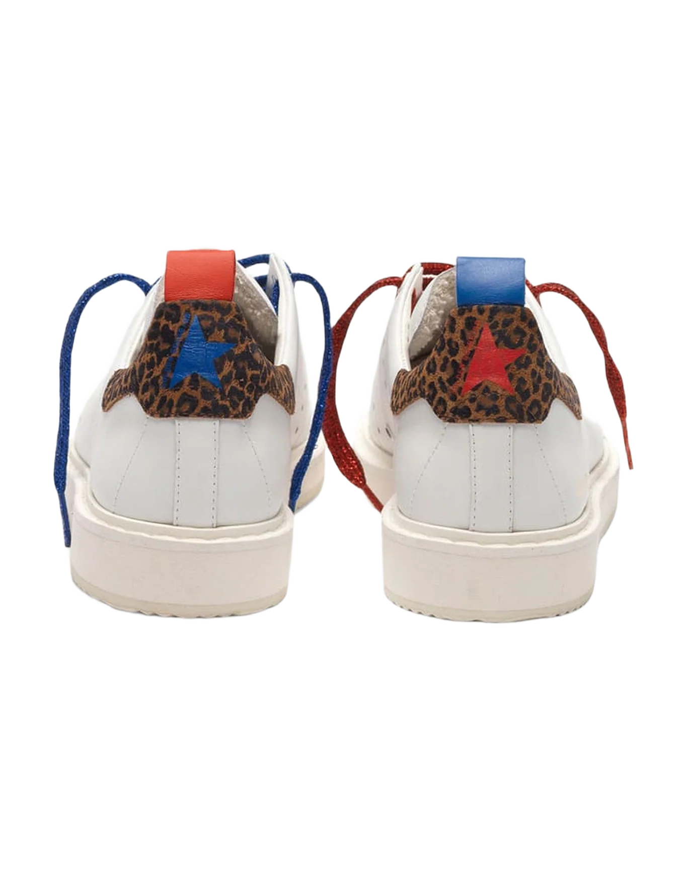 Women | Starter Sneakers Leather with Leopard-Print Heel Tab - Image 6