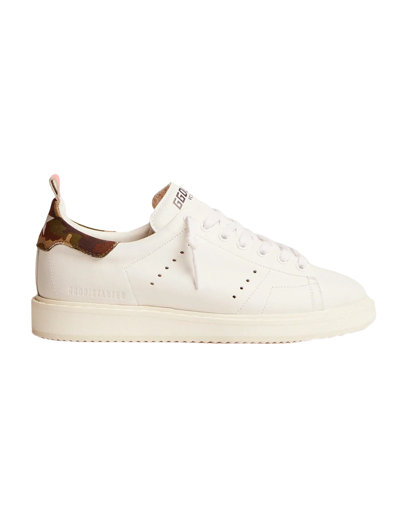 Women | Starter Sneakers with Camouflage Heel Tab | White x Green Camouflage - Image 2