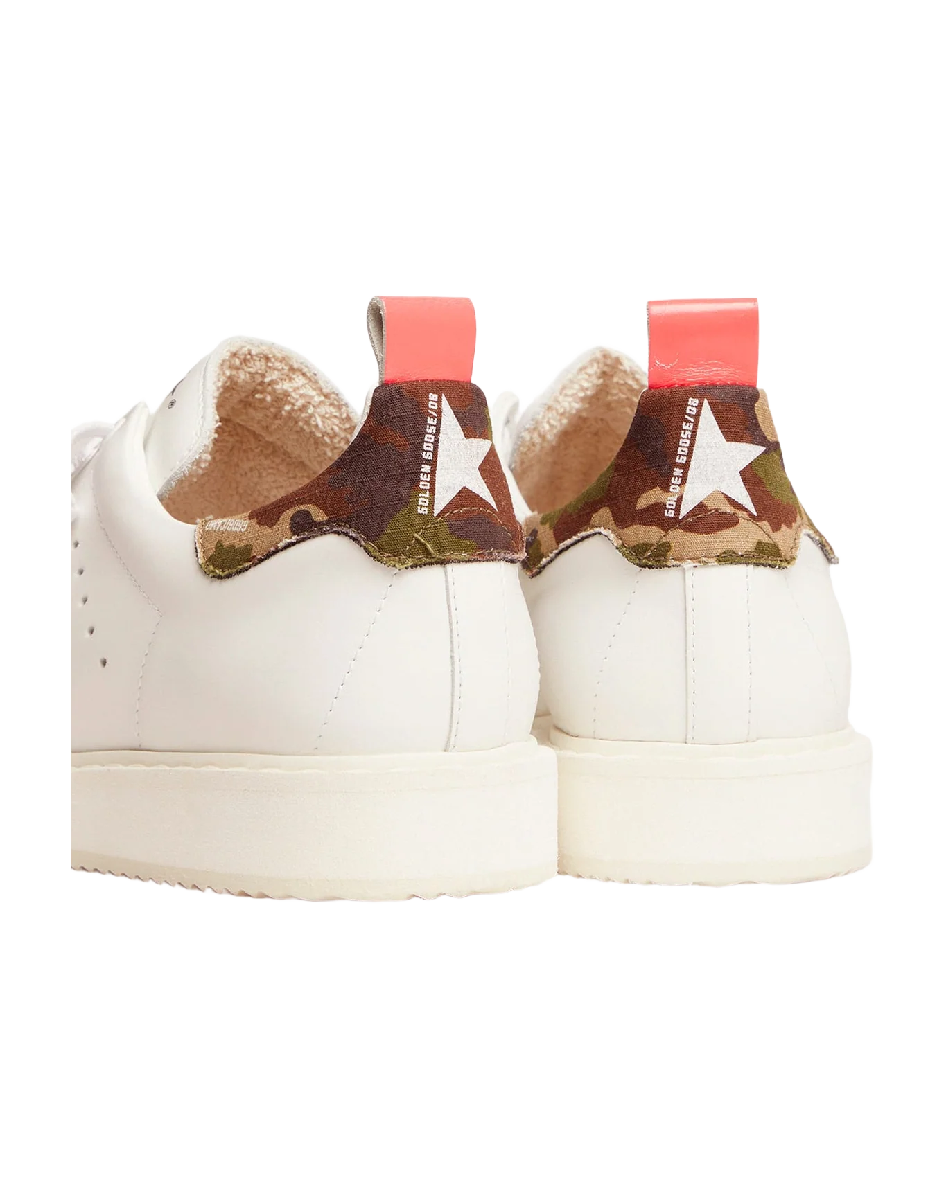 Women | Starter Sneakers with Camouflage Heel Tab | White x Green Camouflage - Image 4