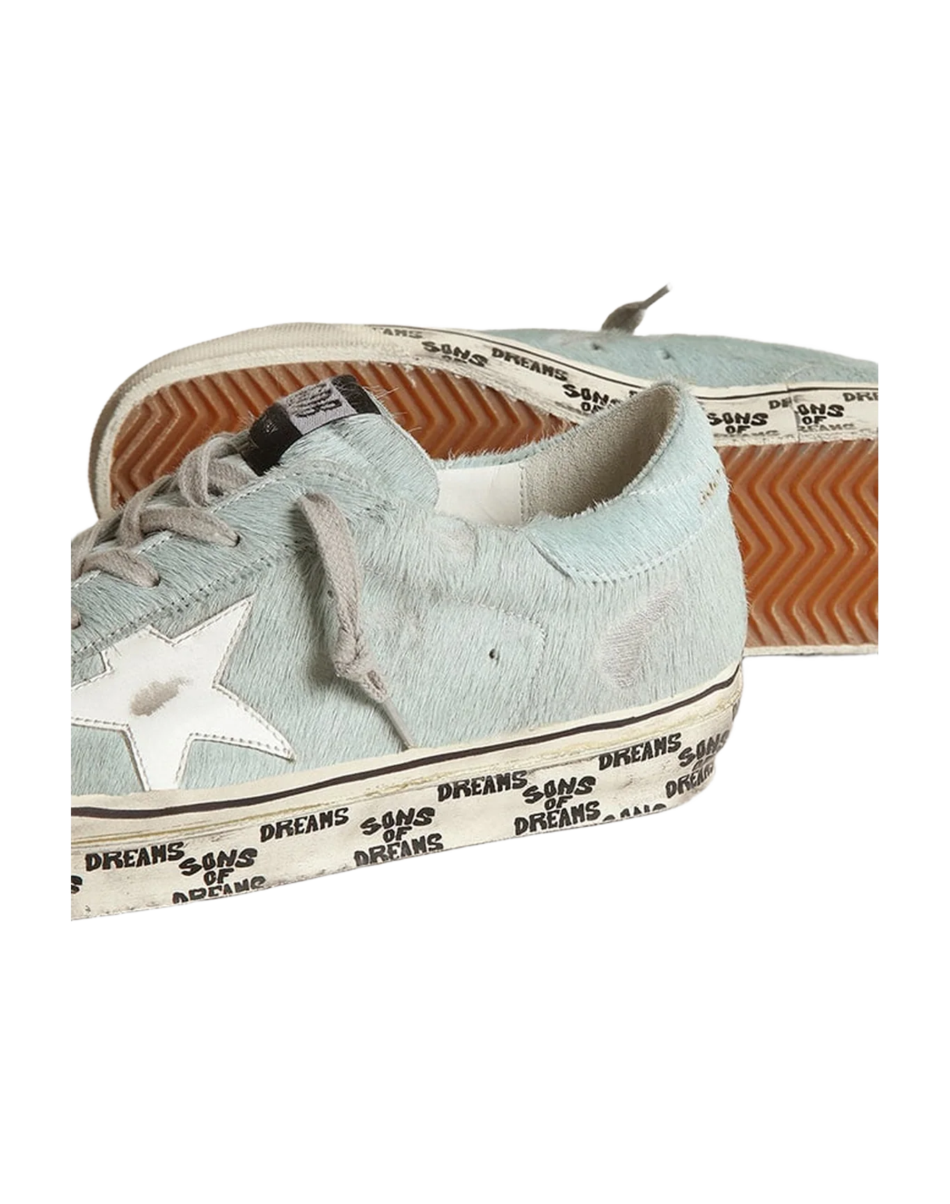 Women | Super-Star Aquamarine with White Star & Grey Laces | Aquamarine x White - Image 3