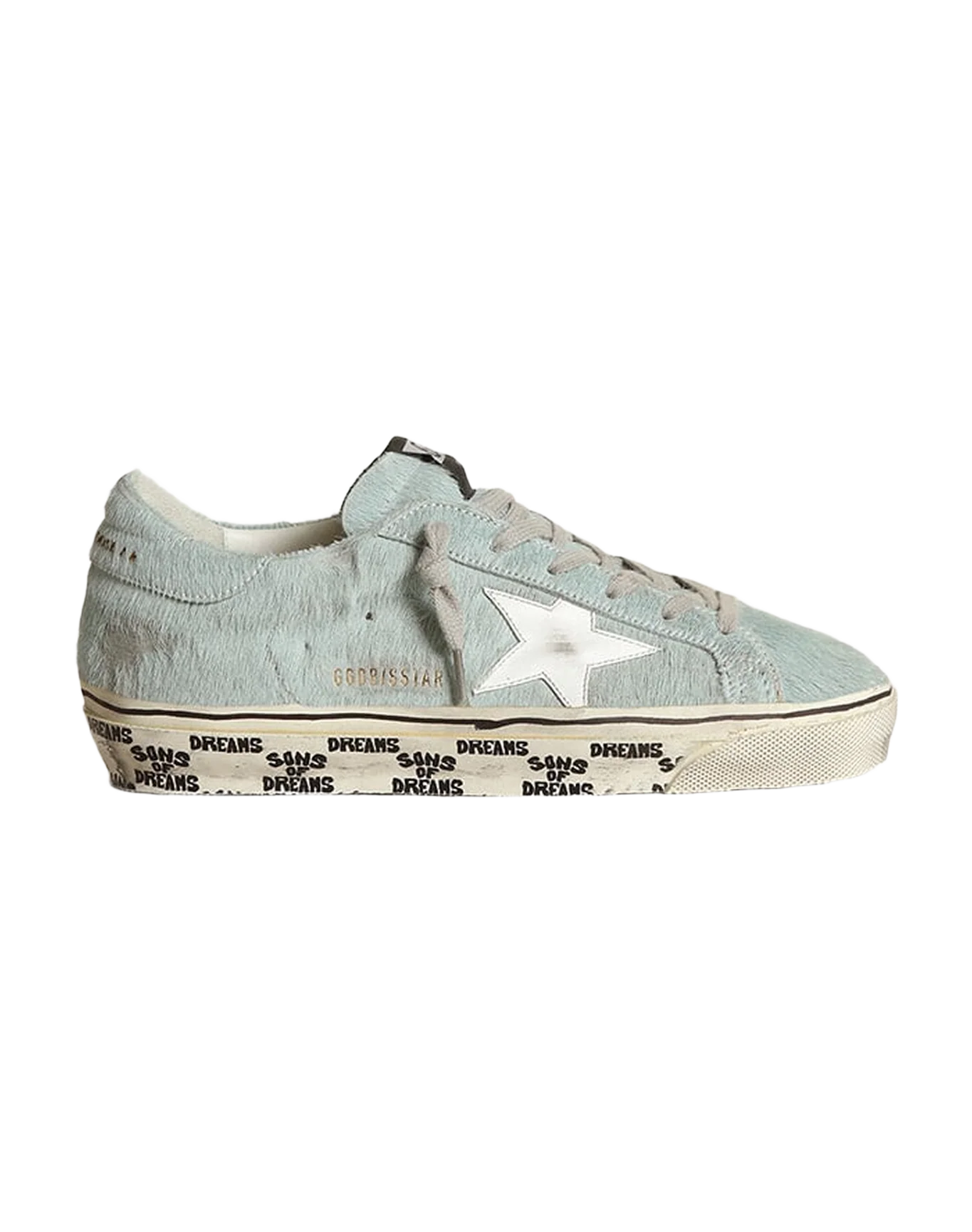 Women | Super-Star Aquamarine with White Star & Grey Laces | Aquamarine x White - Image 7