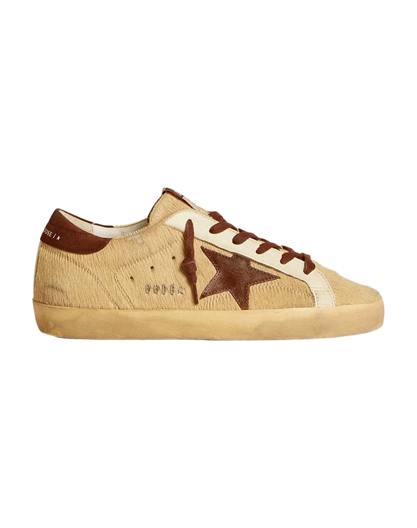 Women | Super-Star Beige Pony Skin with Brown Suede Star & Heel Tab | Butter x Brown - Image 5