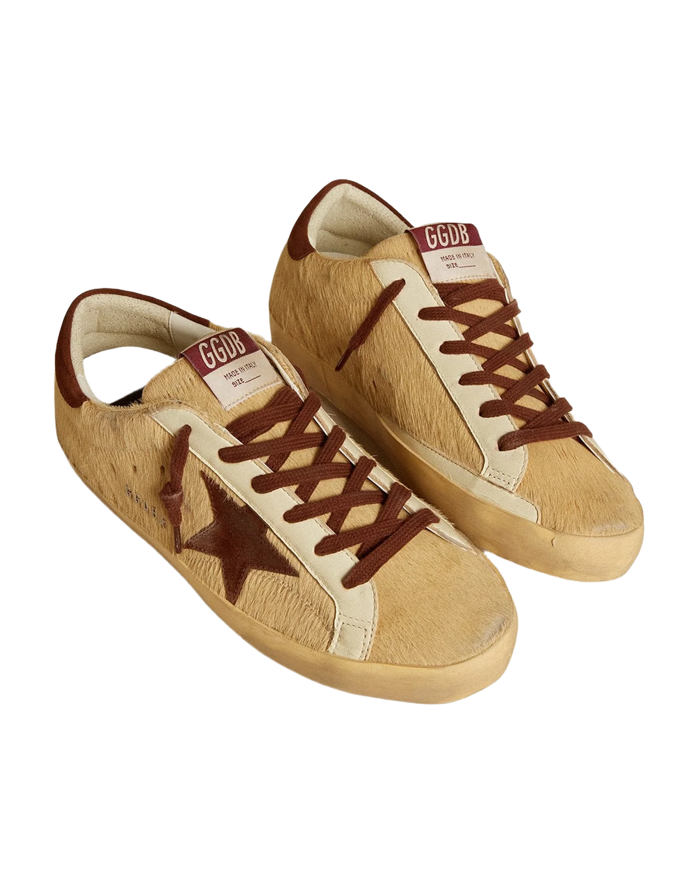 Women | Super-Star Beige Pony Skin with Brown Suede Star & Heel Tab | Butter x Brown - Image 7