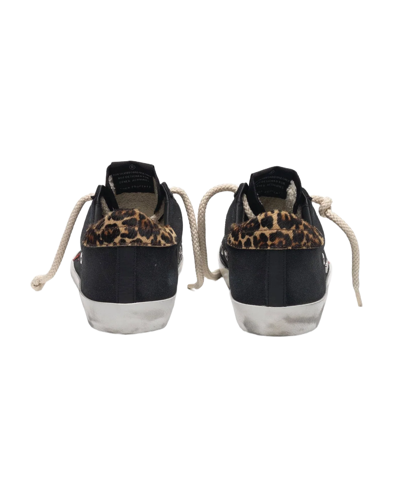 Women | Super-Star Black with Red Glitter Star & Leopard-Pattern Heel Tab - Image 4