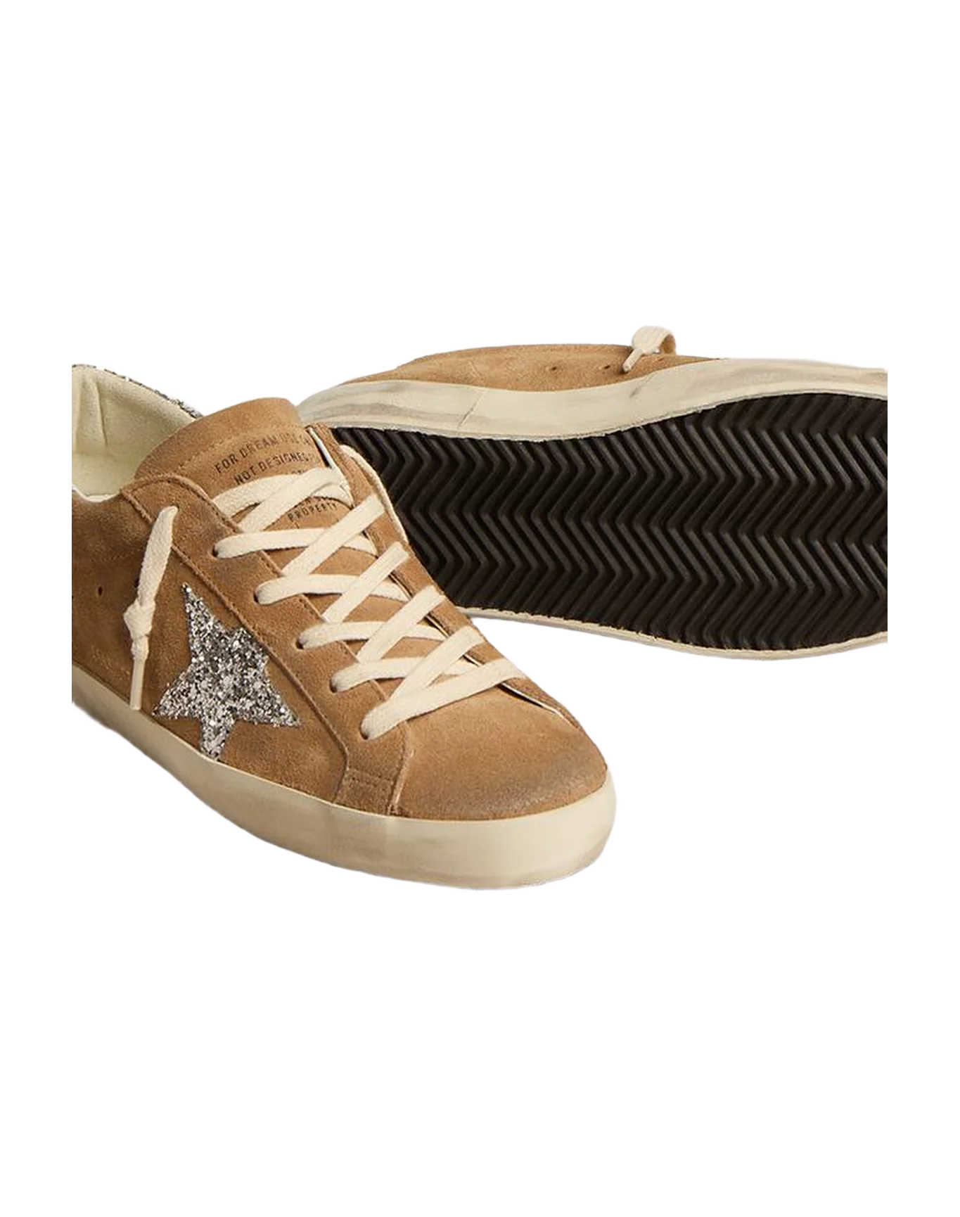 Women | Super-Star Brown Suede with Silver Glitter Star & Heel | Tabacco x Silver - Image 2