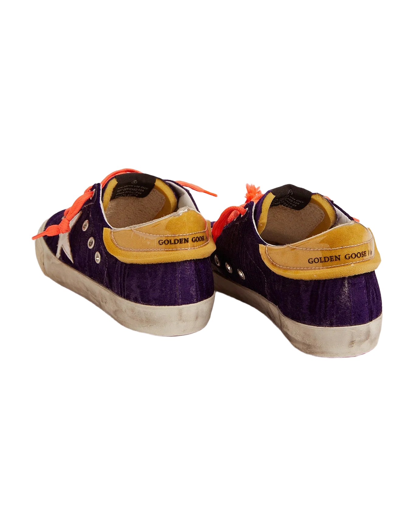 Women | Super-Star Lab Sneakers Purple Velvet with Pvc Heel Tab | Purple x White x Beige - Image 3