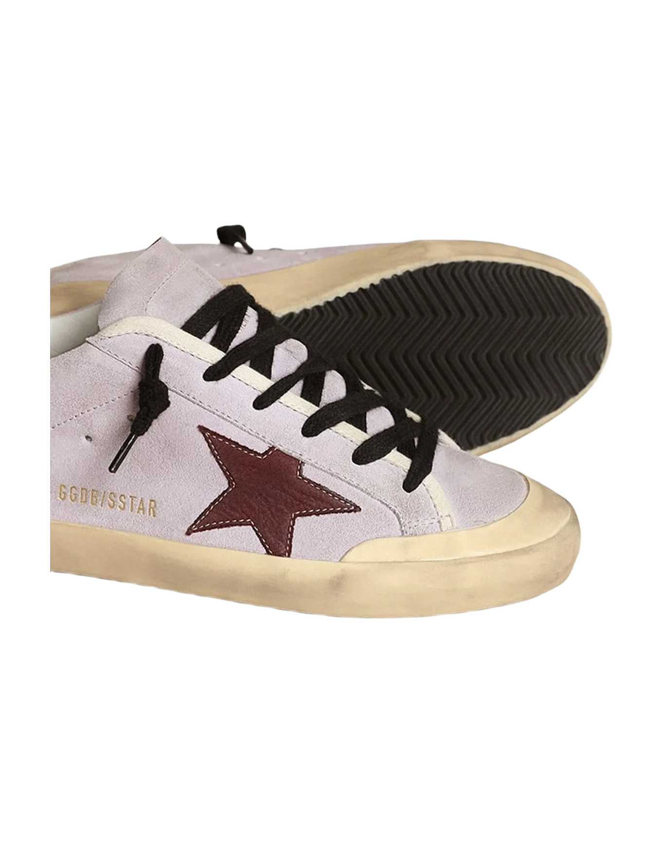 Women | Super-Star Lilac Suede with A Brown Star & Gold Heel Tab | Lilac x Chocolate Brown x Gold - Image 5